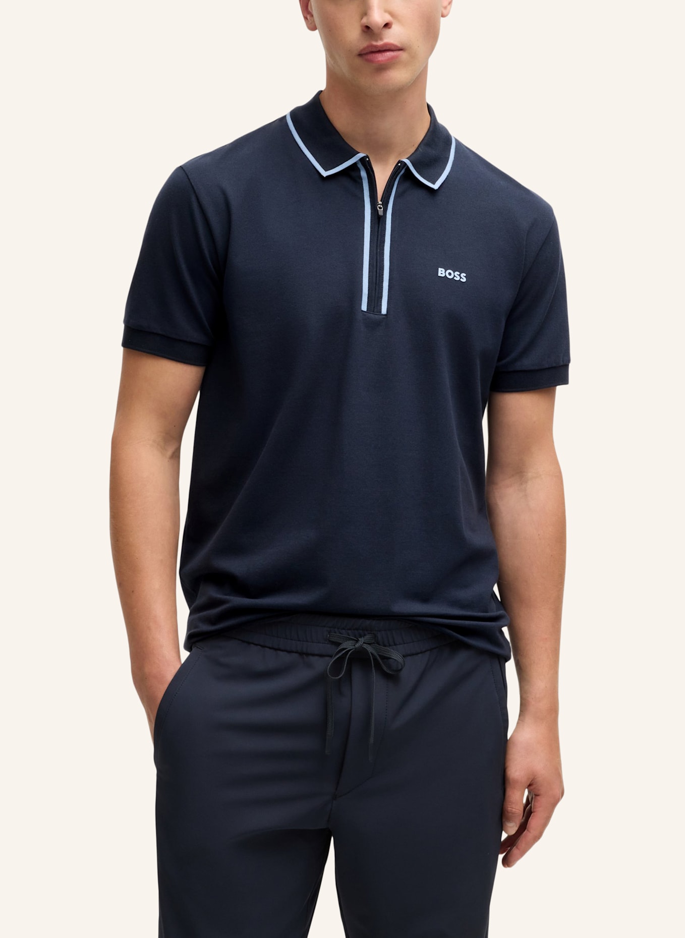 BOSS Poloshirt PHILIX TAPE Regular Fit, Farbe: DUNKELBLAU (Bild 4)