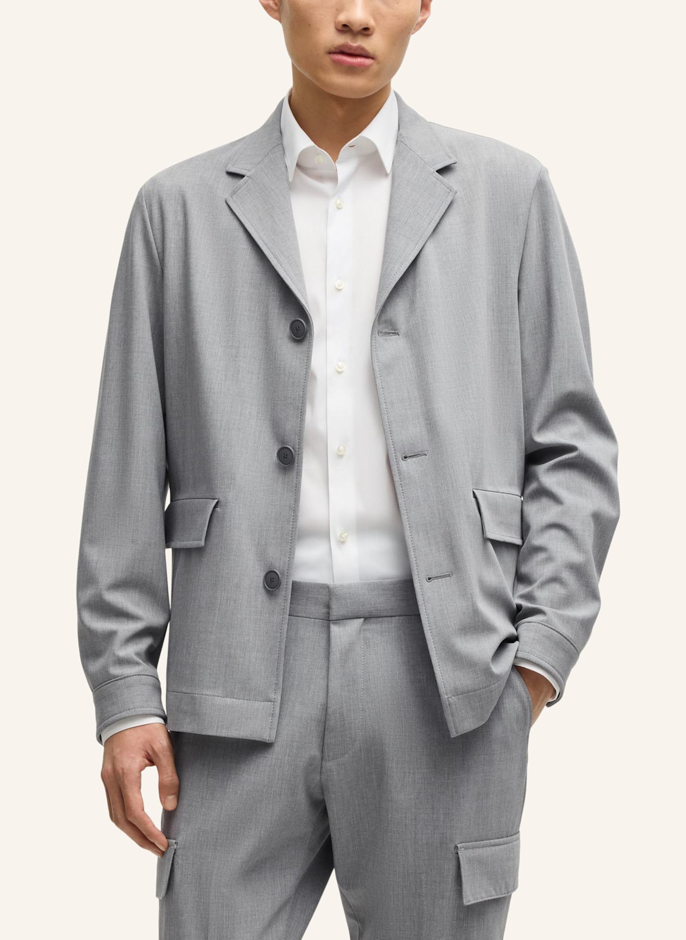 BOSS Blazer P-CARPER-FLAPS-251 Relaxed Fit: GRAU