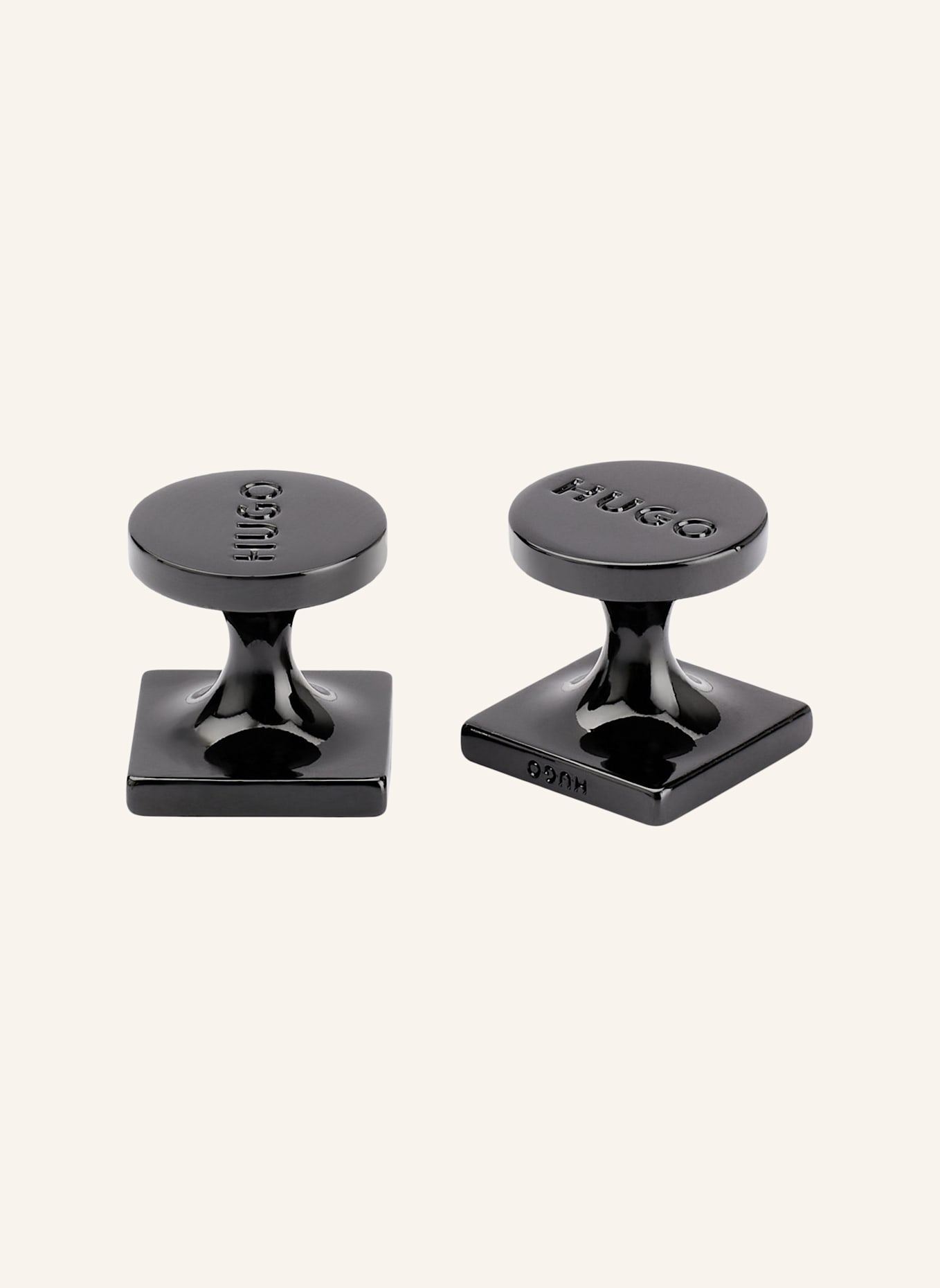 HUGO Manschettenknopf E-TOTAKE-CUF: SCHWARZ