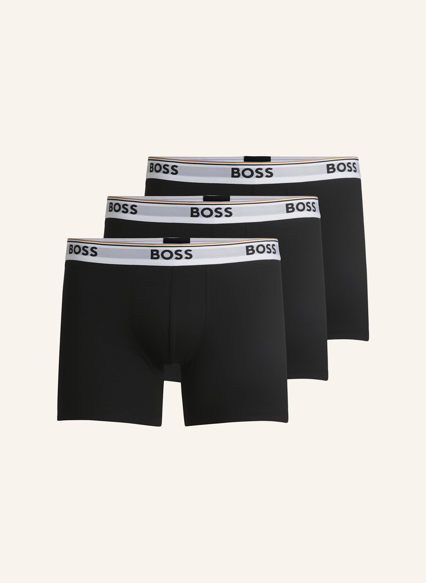 BOSS 3er-Pack Boxershorts POWER: SCHWARZ