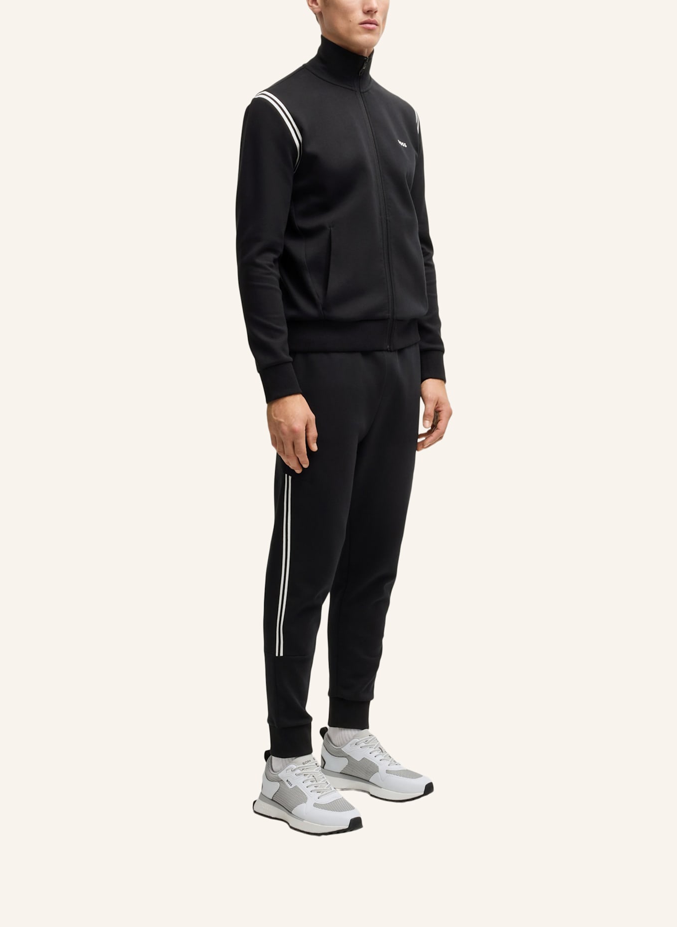 BOSS Sweatshirt TRACKSUIT SET Regular Fit: SCHWARZ