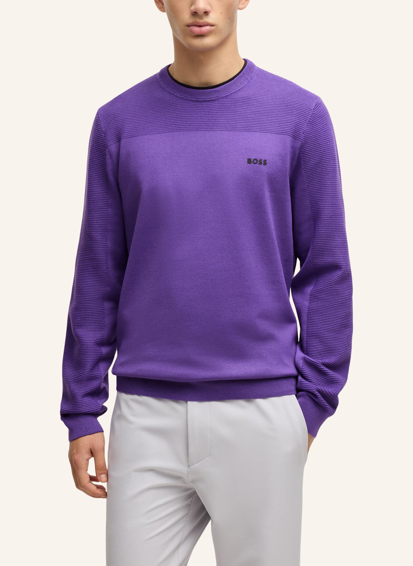BOSS Pullover MOMENTUM: DUNKELLILA