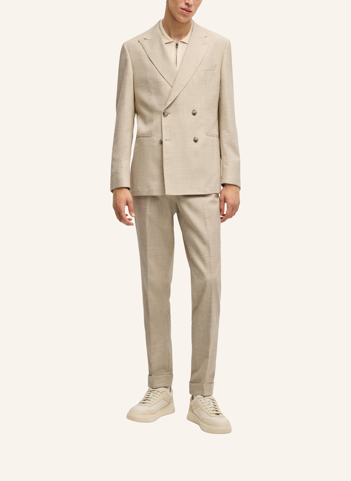 BOSS Business Anzug C-HUGE-2PCS-DB-252 Slim Fit: WEISS