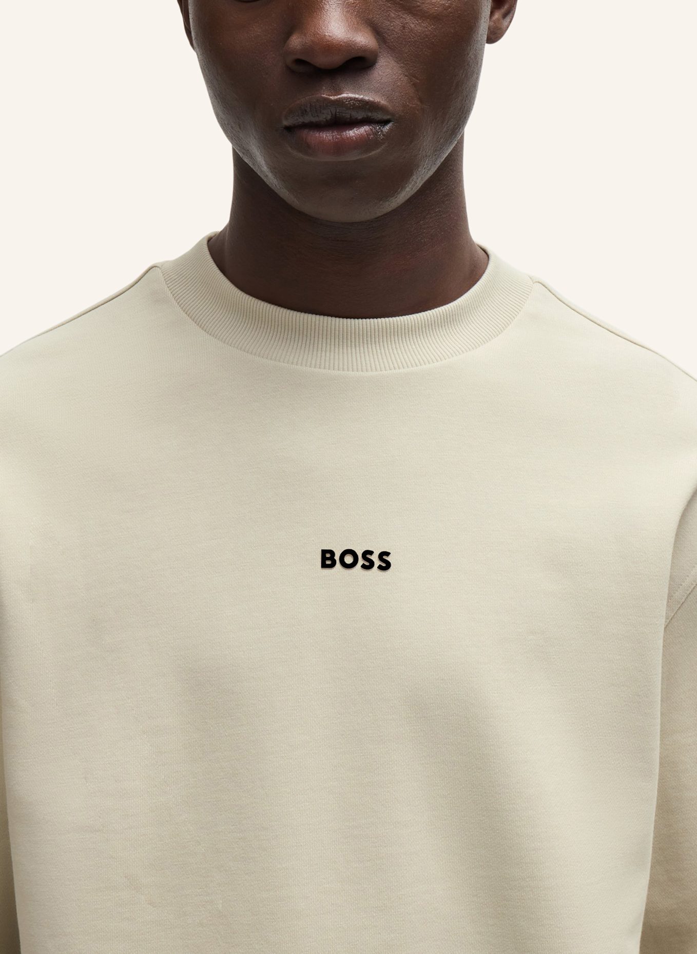 BOSS Sweatshirt WESMALLCREW: BEIGE