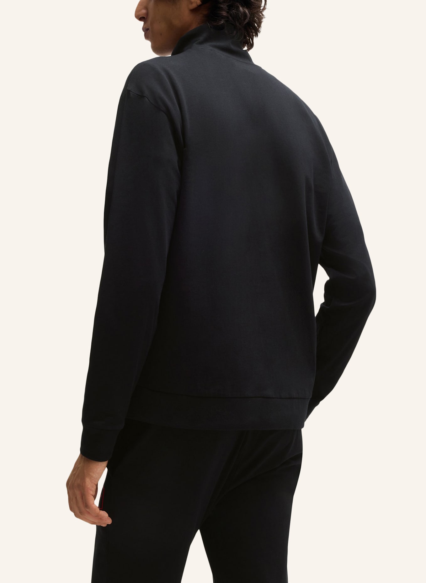 HUGO Loungewear Jacke LAZE ZIP JACKET Relaxed Fit: SCHWARZ