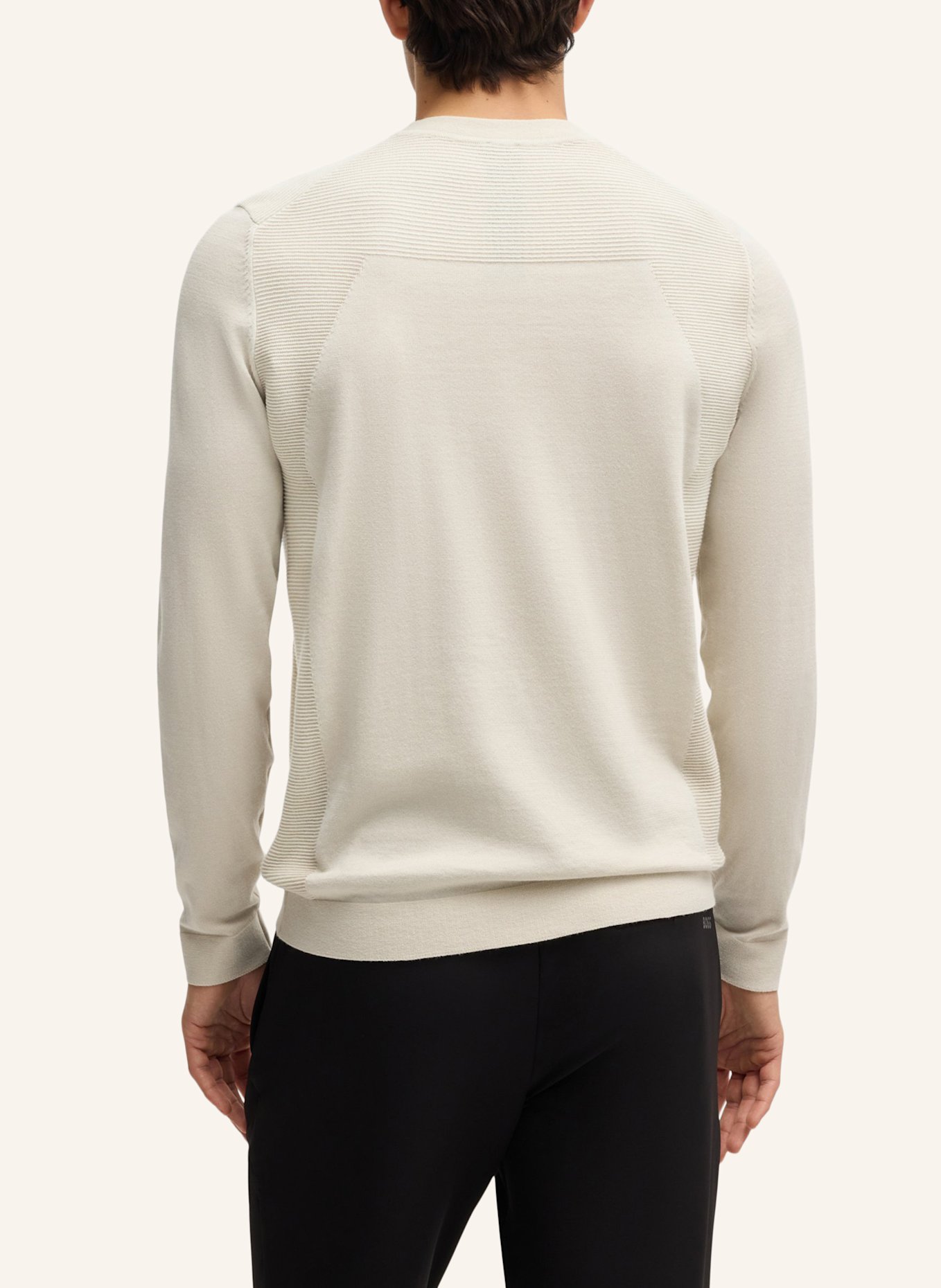 BOSS Pullover MOMENTUM_LITE_CN24 Regular Fit: BEIGE