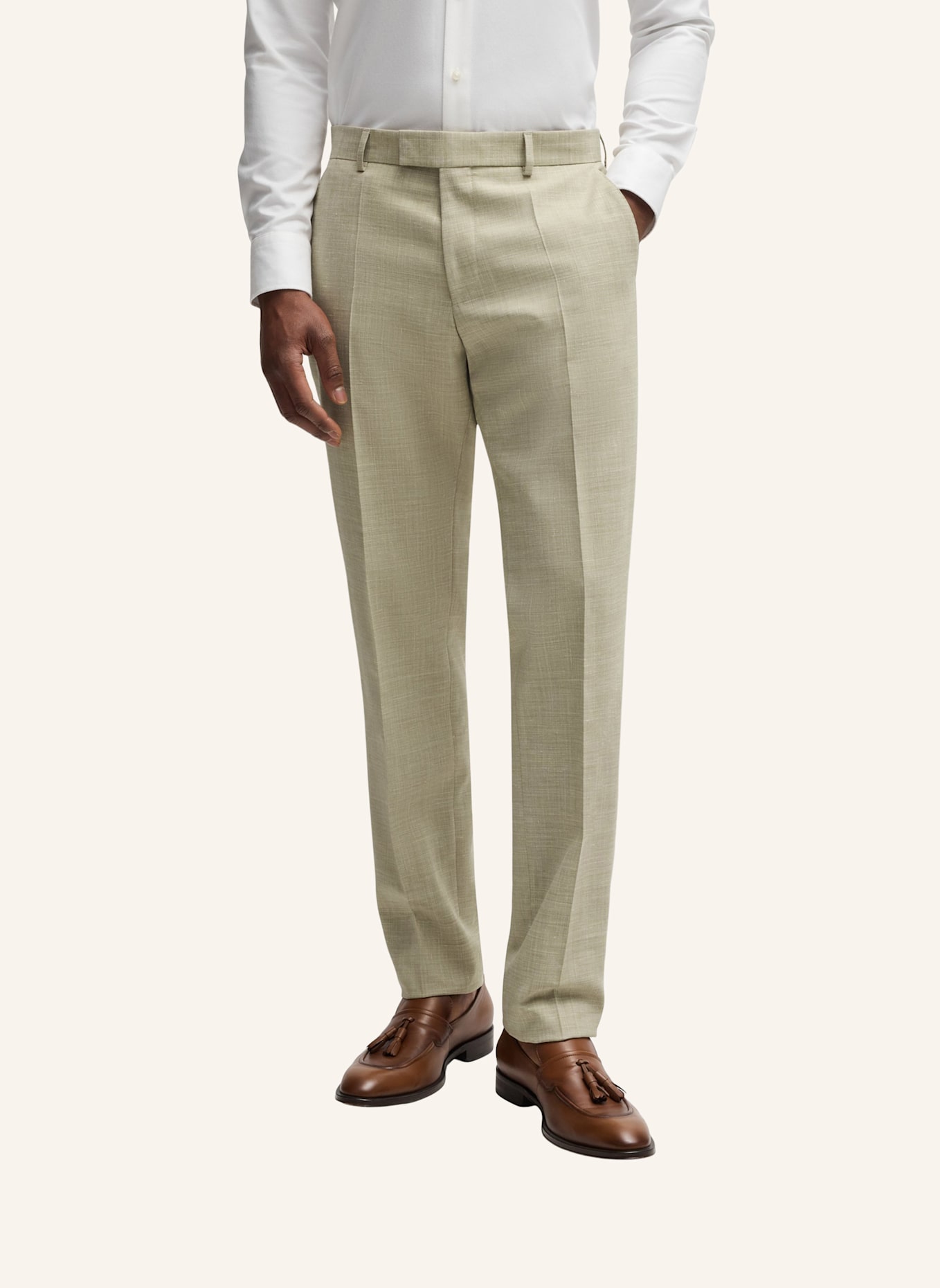 BOSS Business Anzug H-HUGE-2PCS-PEAK-242 Slim Fit: KHAKI