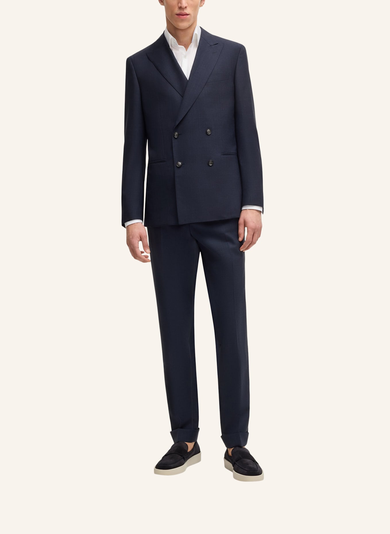 BOSS Business Anzug C-HUGE-2PCS-DB-252 Relaxed Fit: DUNKELBLAU