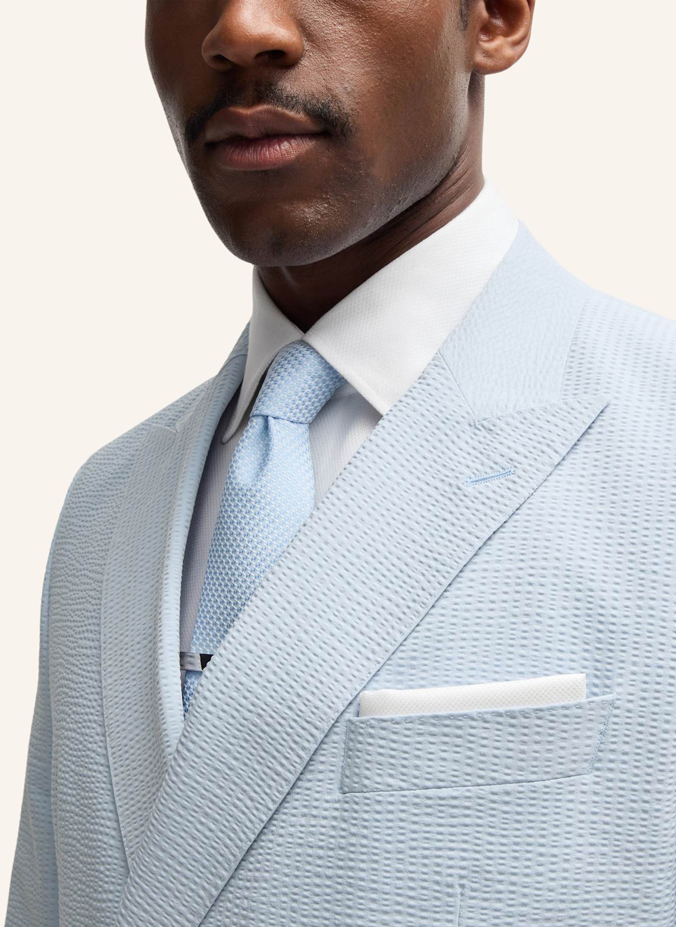 BOSS Business Anzug C-HUGE-2PCS-DB-252 Slim Fit: HELLBLAU