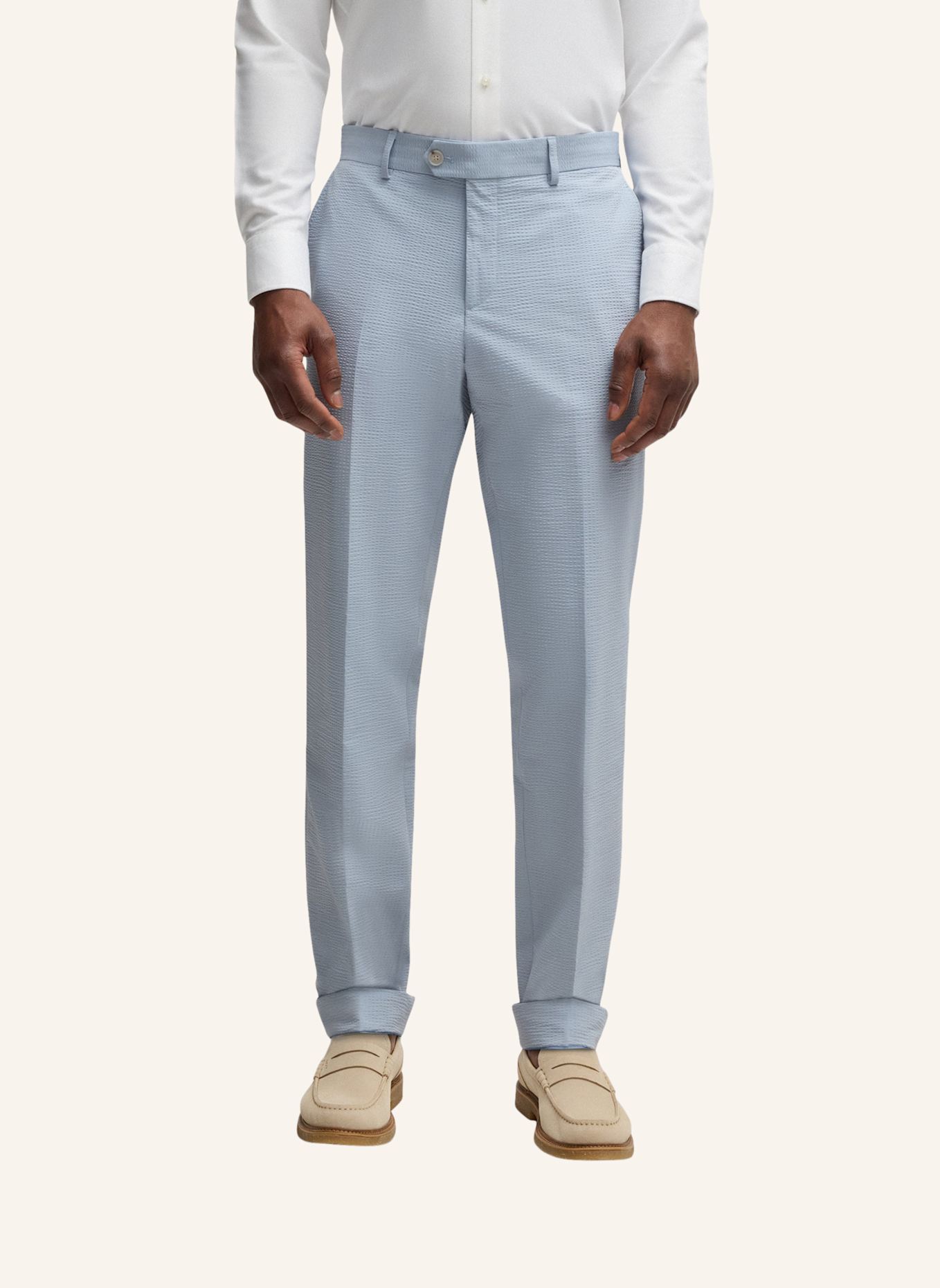 BOSS Business Anzug C-HUGE-2PCS-DB-252 Slim Fit: HELLBLAU