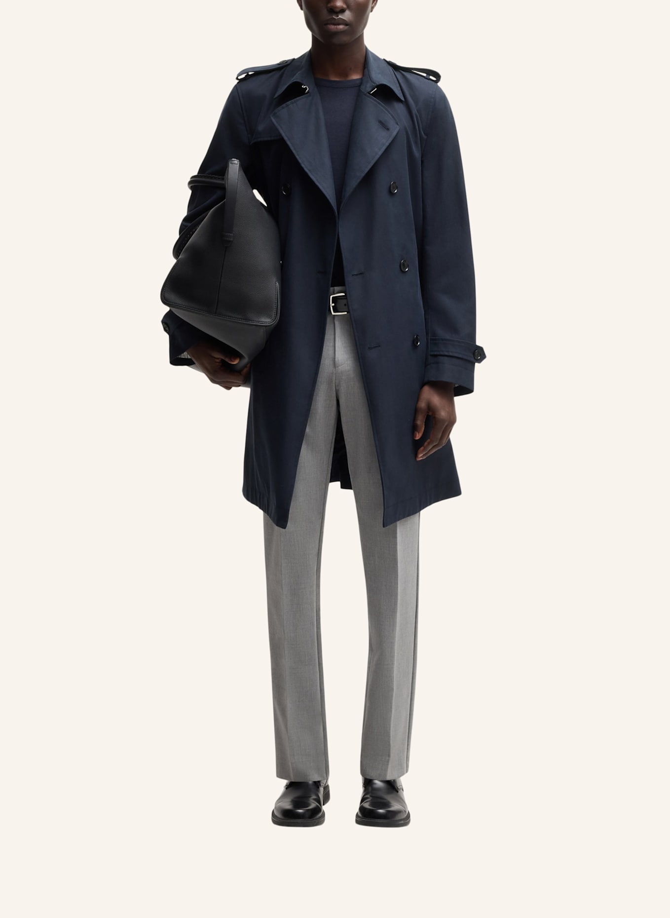 BOSS Trenchcoat H-HYDE-TRENCH-241 Slim Fit: DUNKELBLAU
