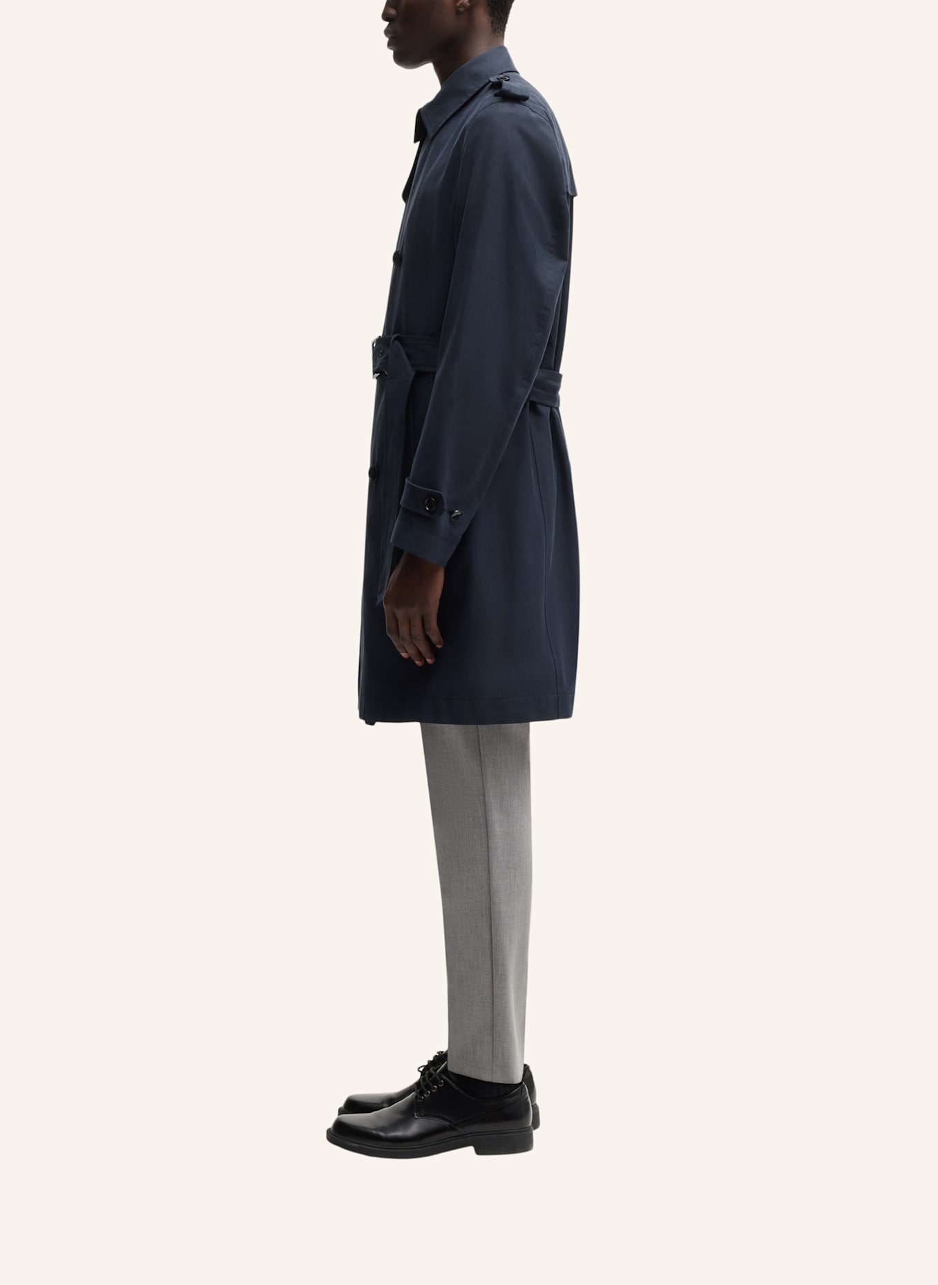 BOSS Trenchcoat H-HYDE-TRENCH-241 Slim Fit: DUNKELBLAU