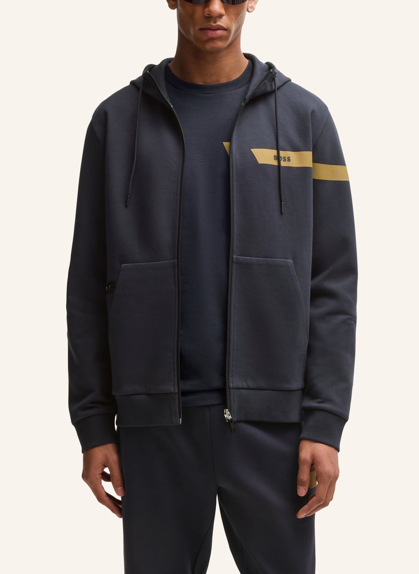BOSS Sweatshirt SAGGY 1_IN Regular Fit: DUNKELBLAU