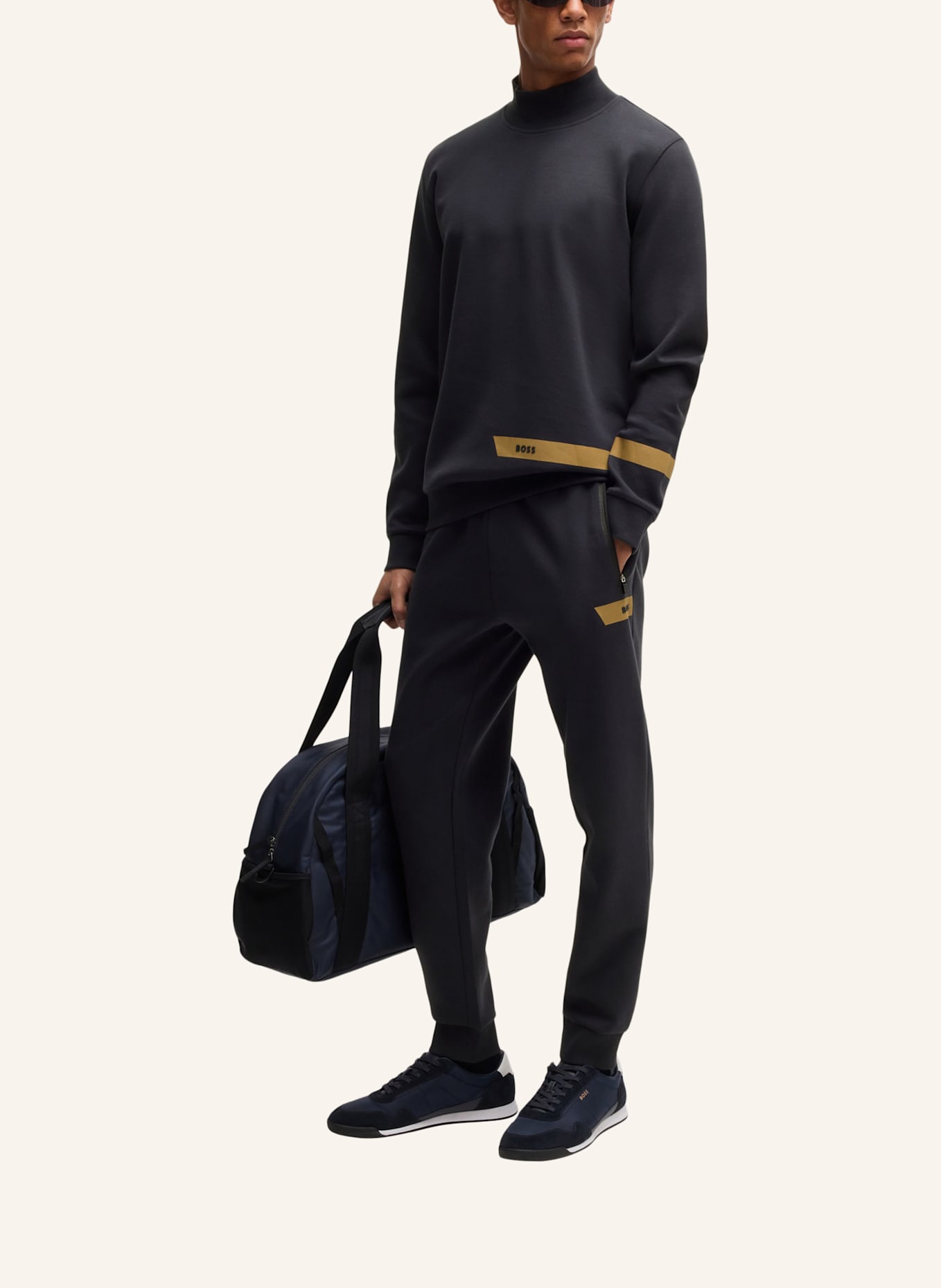BOSS Sweatshirt SALBOCK_IN Regular Fit: DUNKELBLAU