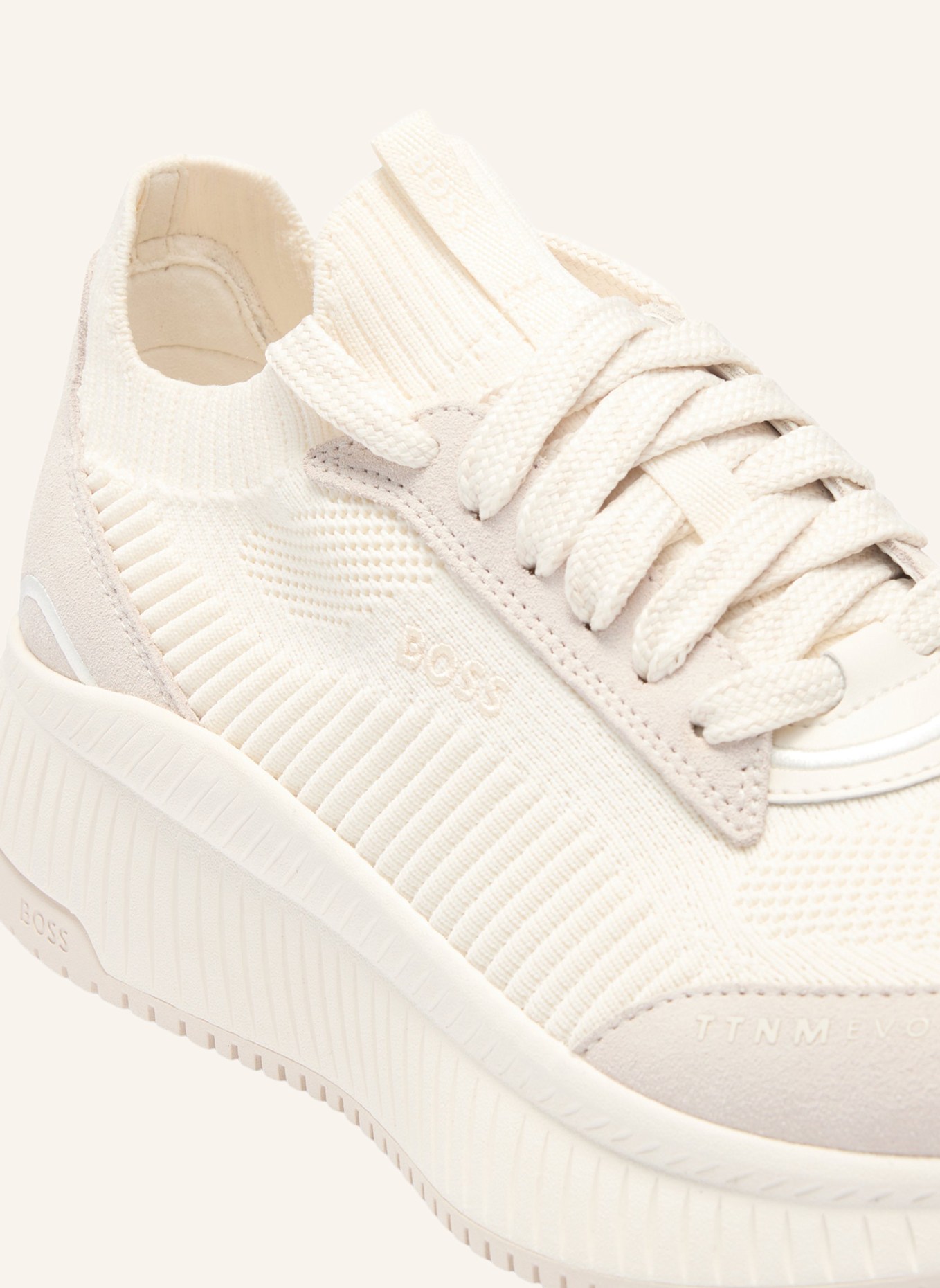 BOSS Turnschuh TTNMEVO_SLON_LOWKN: WEISS