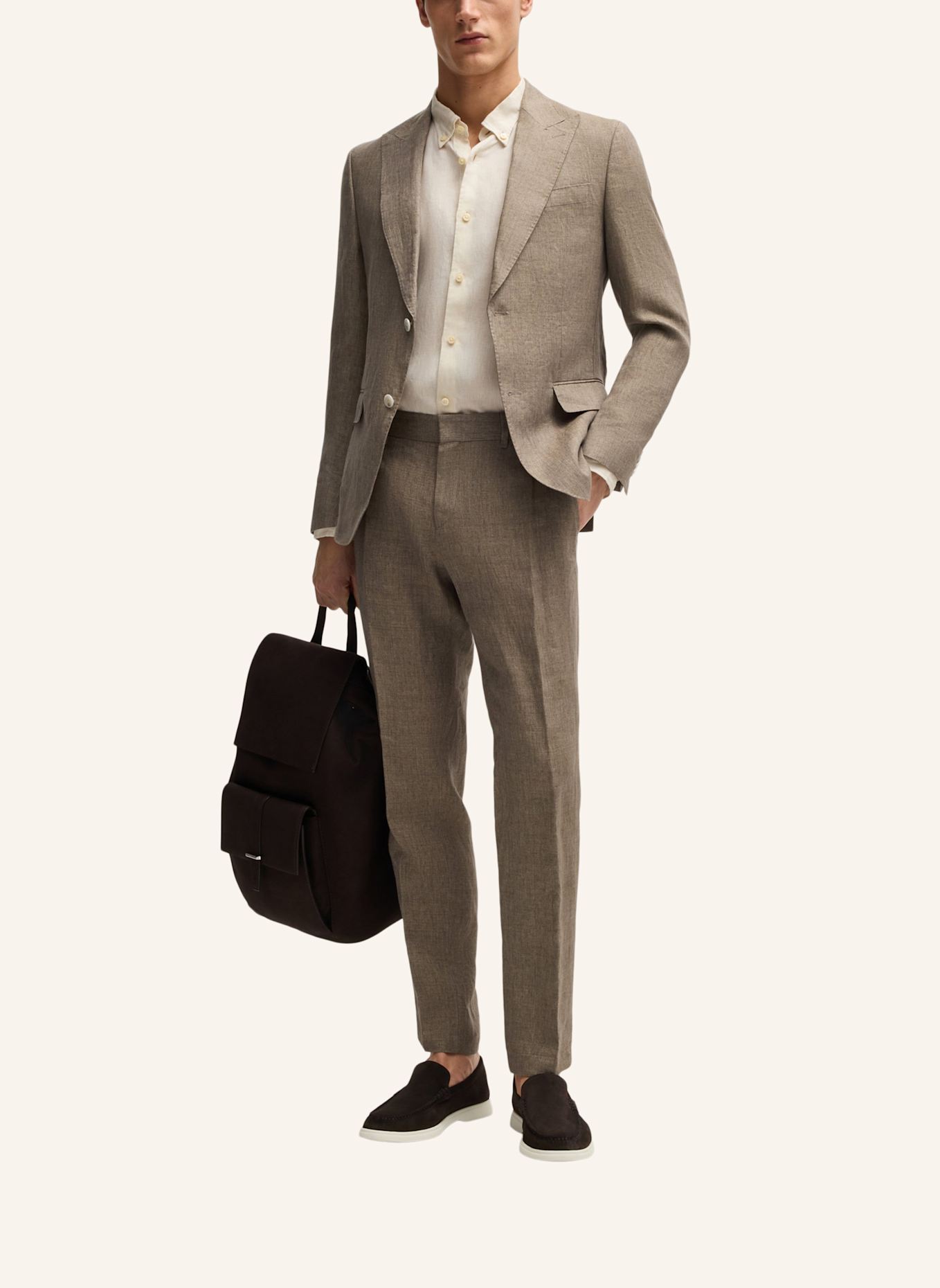 BOSS Blazer C-HUGE-PEAK-252 Slim Fit: DUNKELBRAUN