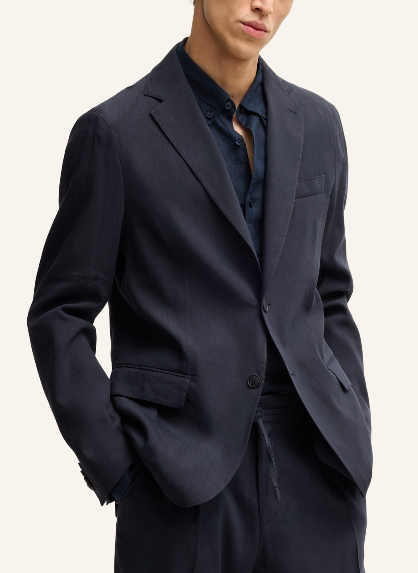 BOSS Blazer P-HANRY-FLAPS-WG-252: DUNKELBLAU