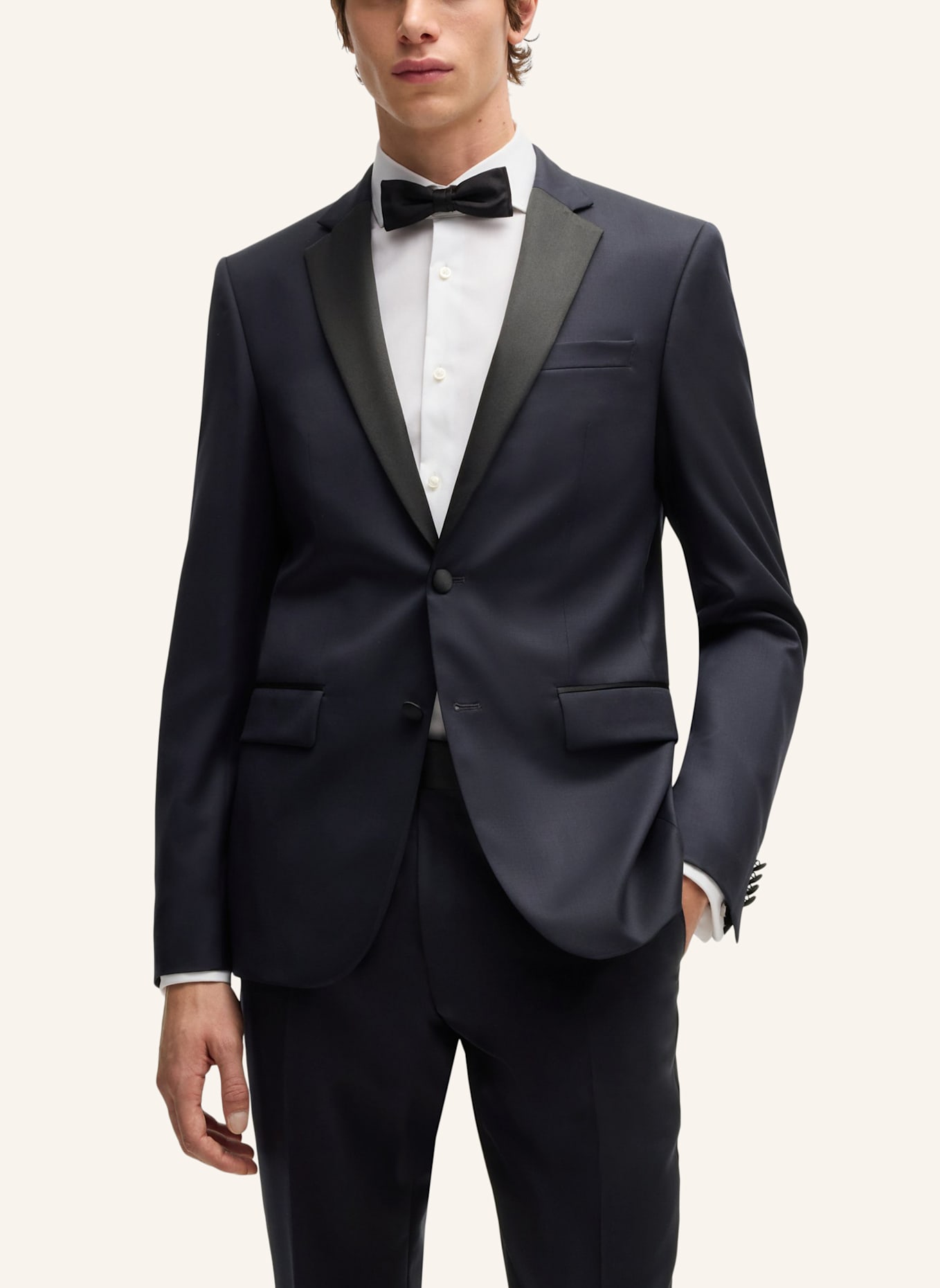 BOSS Smoking-Sakko HUGE Slim Fit: DUNKELBLAU