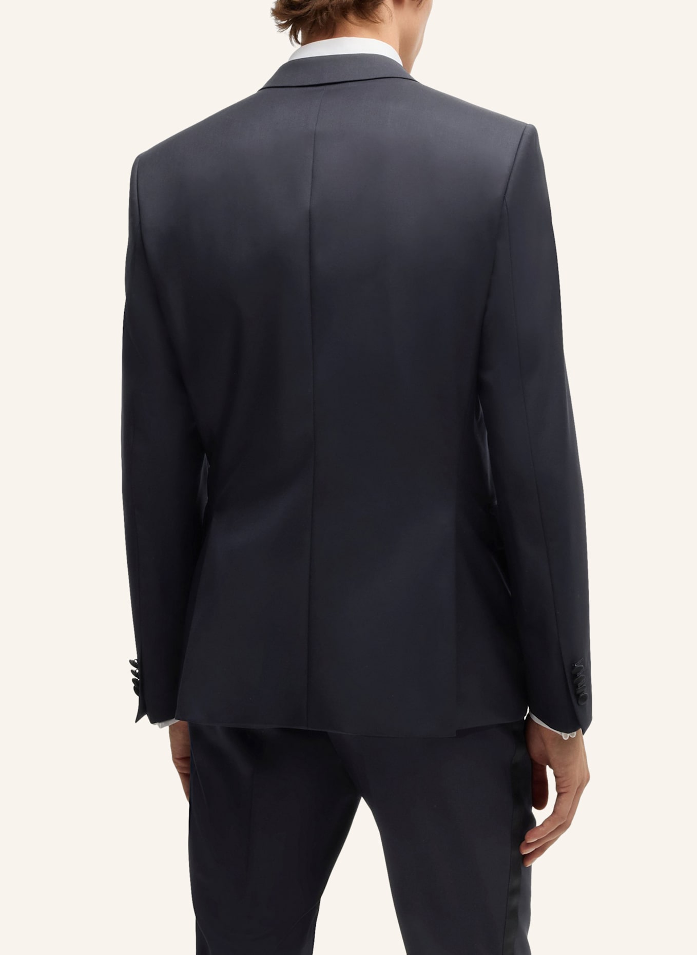 BOSS Smoking-Sakko HUGE Slim Fit: DUNKELBLAU