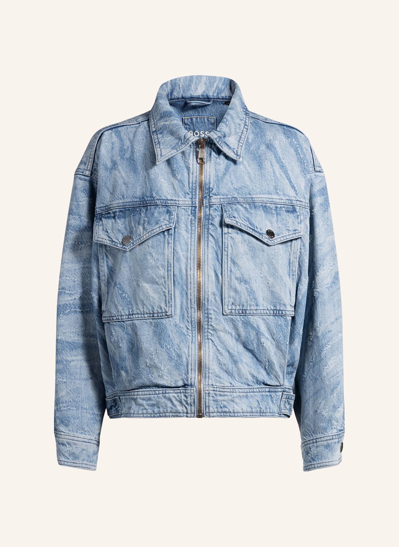 BOSS Casual Jacke C_BOMBER TRUCKER Oversize Fit: DUNKELBLAU