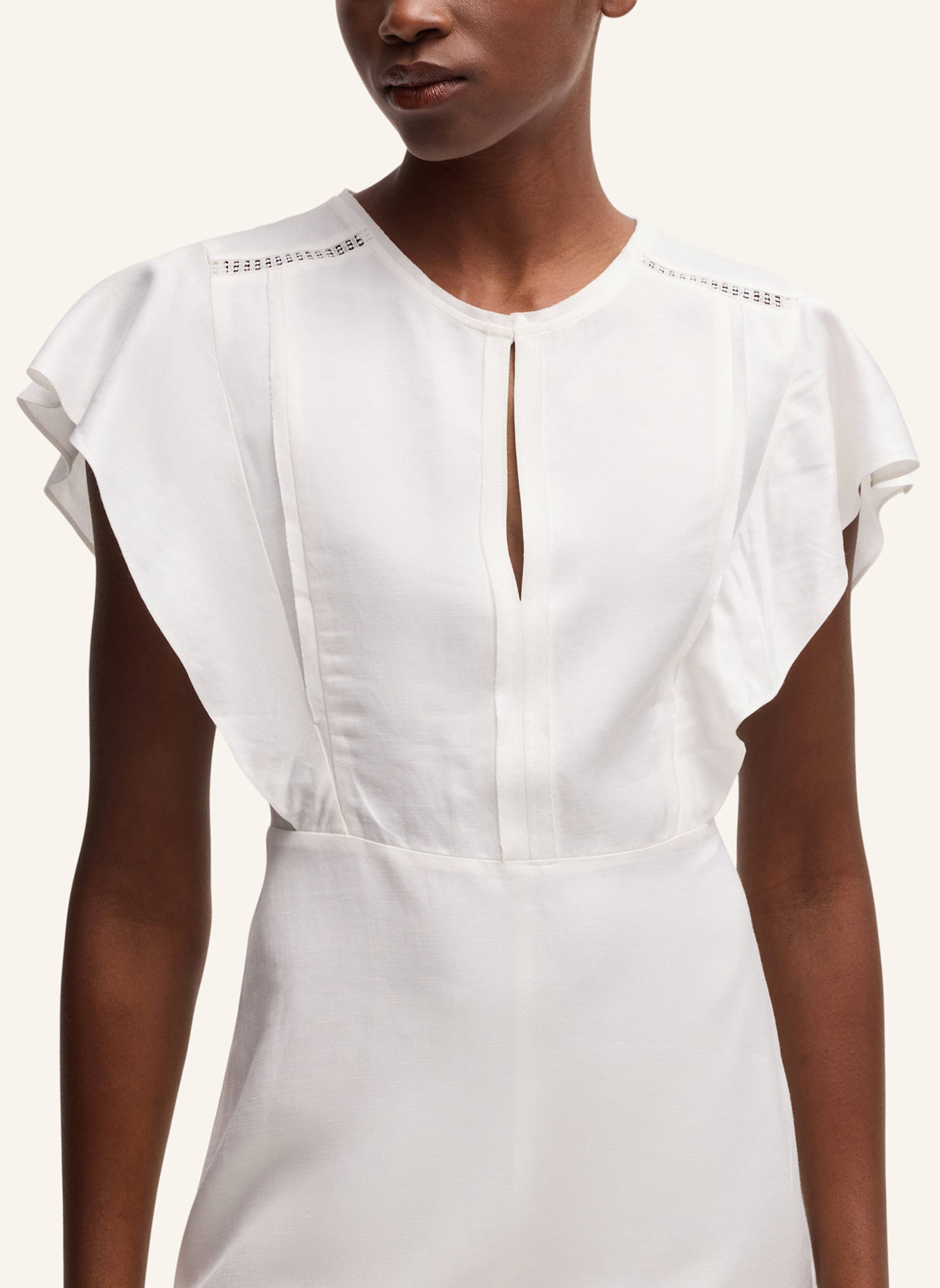 BOSS Business Kleid DELINIARA Regular Fit: WEISS
