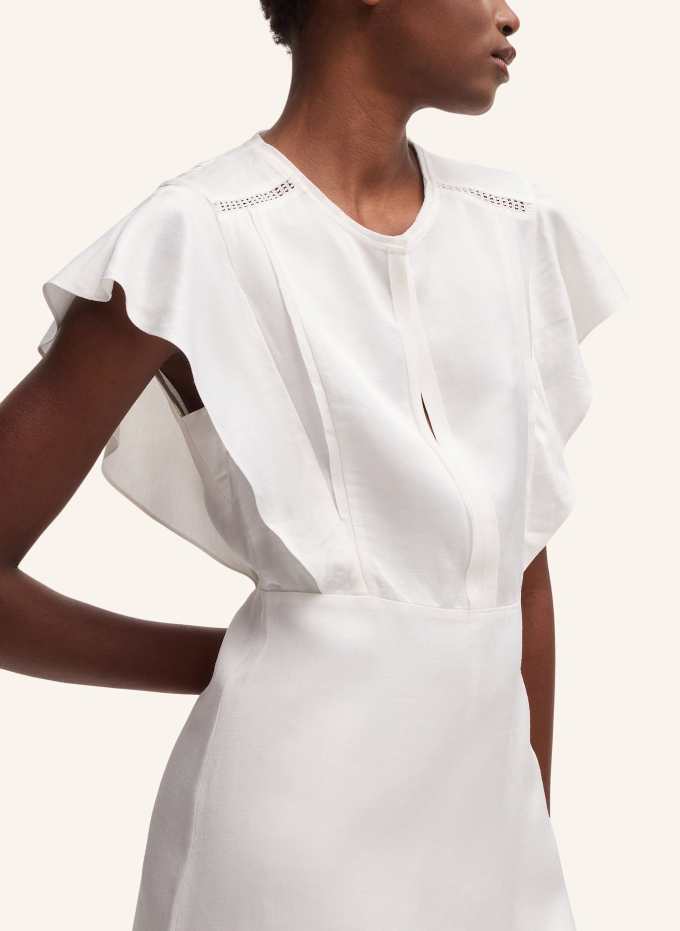 BOSS Business Kleid DELINIARA Regular Fit: WEISS