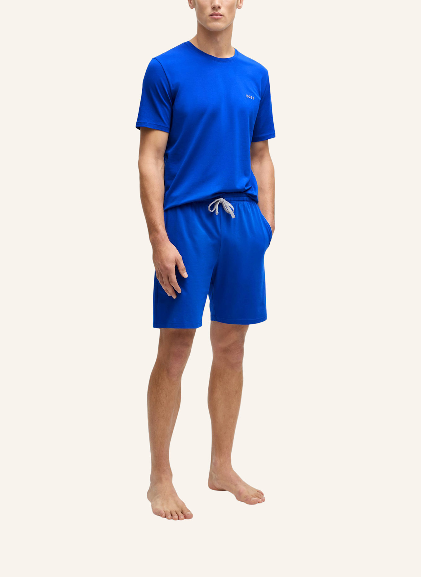 BOSS Loungewear Oberteil MIX&MATCH T-SHIRT R Regular Fit: BLAU