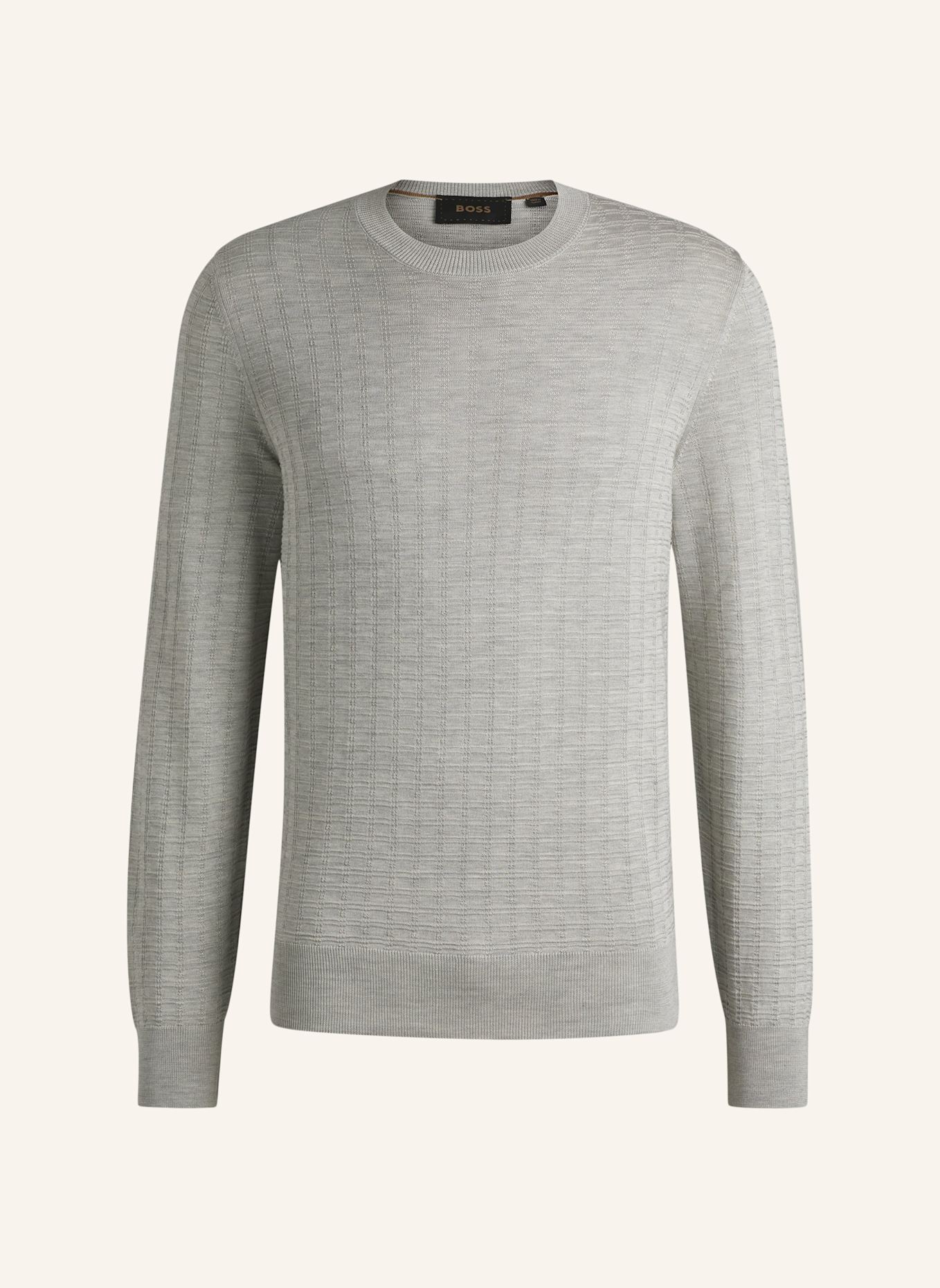BOSS Pullover L-BANIEL Regular Fit: GRAU