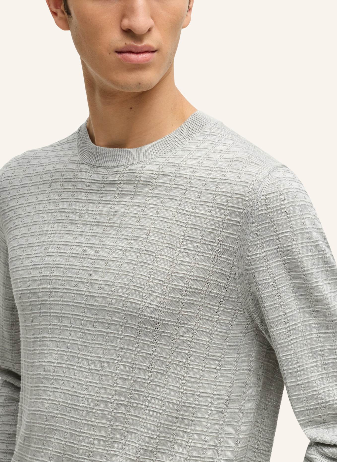 BOSS Pullover L-BANIEL Regular Fit: GRAU