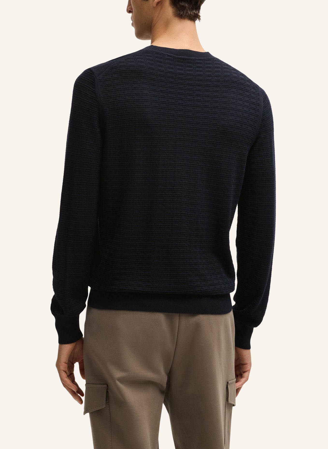 BOSS Pullover L-BANIEL Regular Fit: DUNKELBLAU