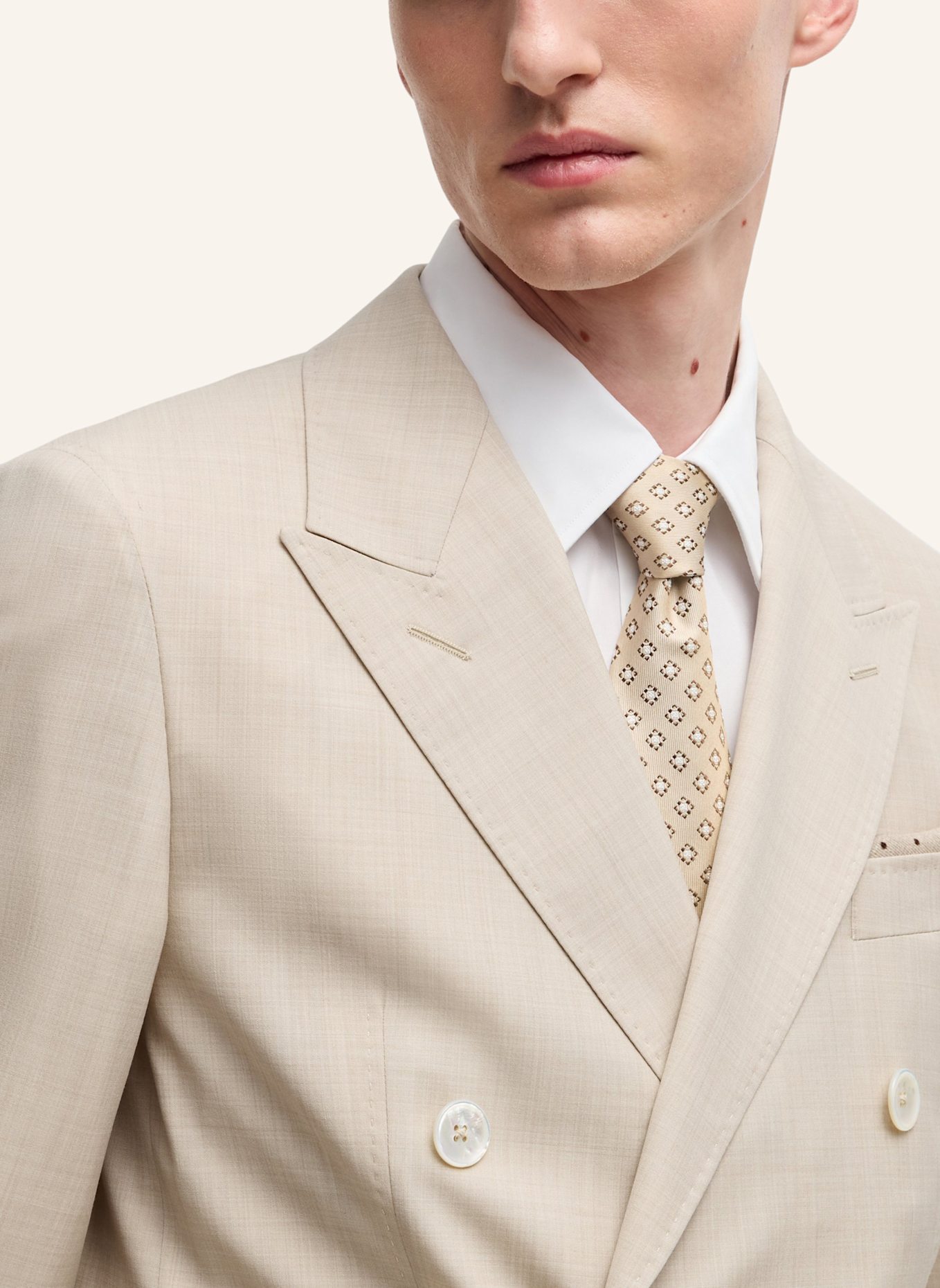BOSS Business Anzug L-HESTON-2PCS-DB-252 Slim Fit: HELLBRAUN