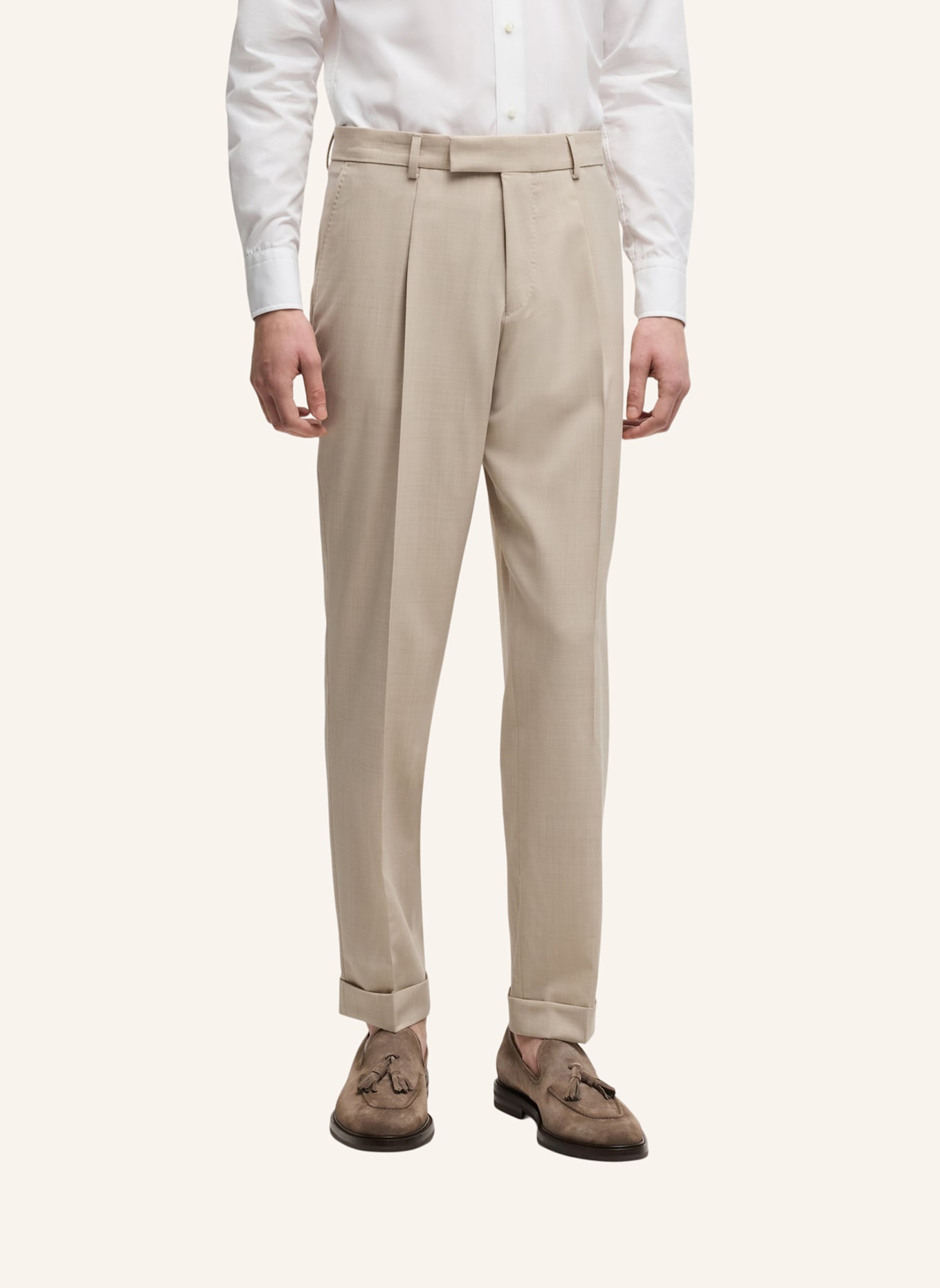 BOSS Business Anzug L-HESTON-2PCS-DB-252 Slim Fit: HELLBRAUN