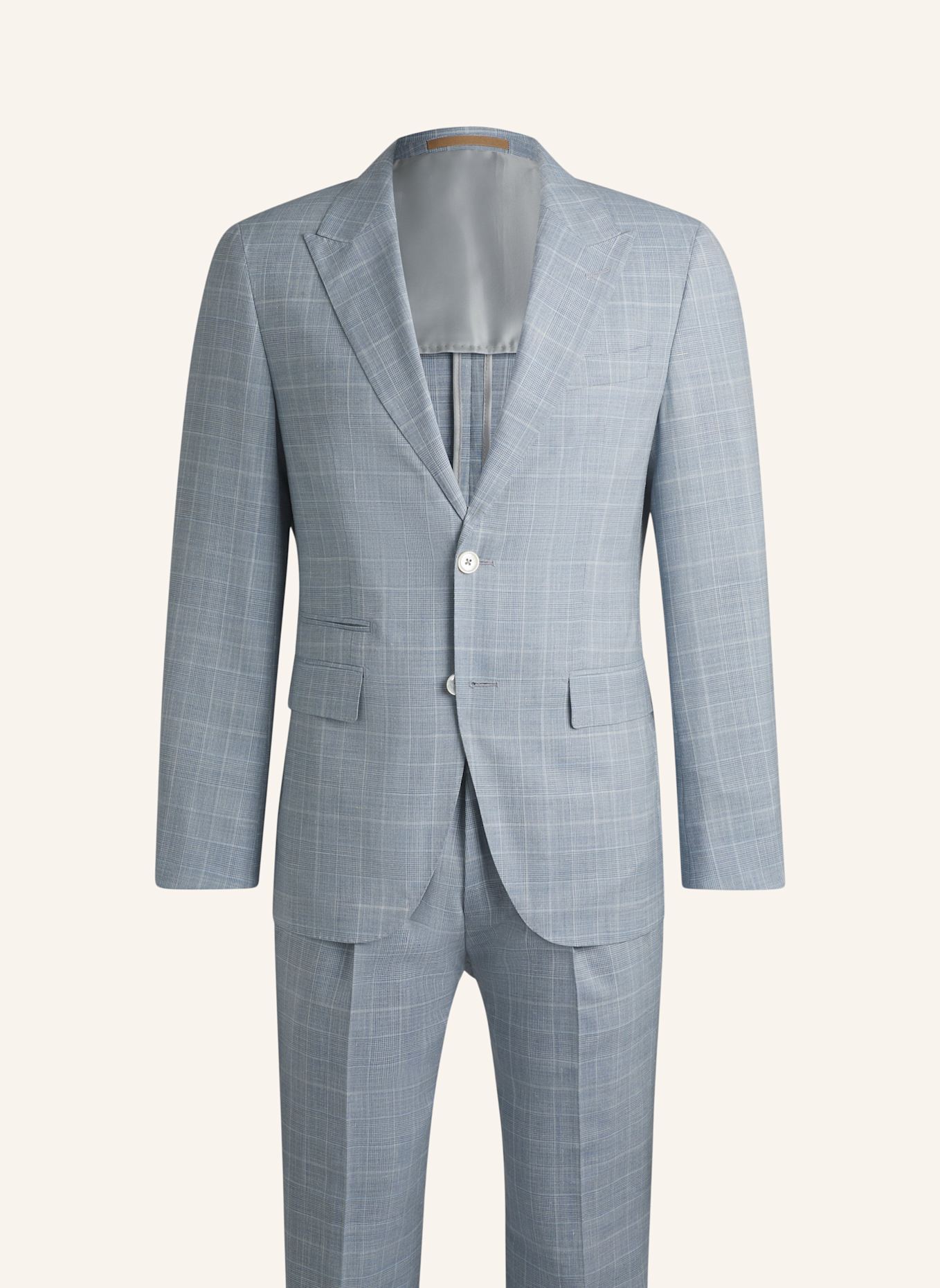 BOSS Business Anzug L-HESTON-2PCS-PK-251 Slim Fit: HELLBLAU