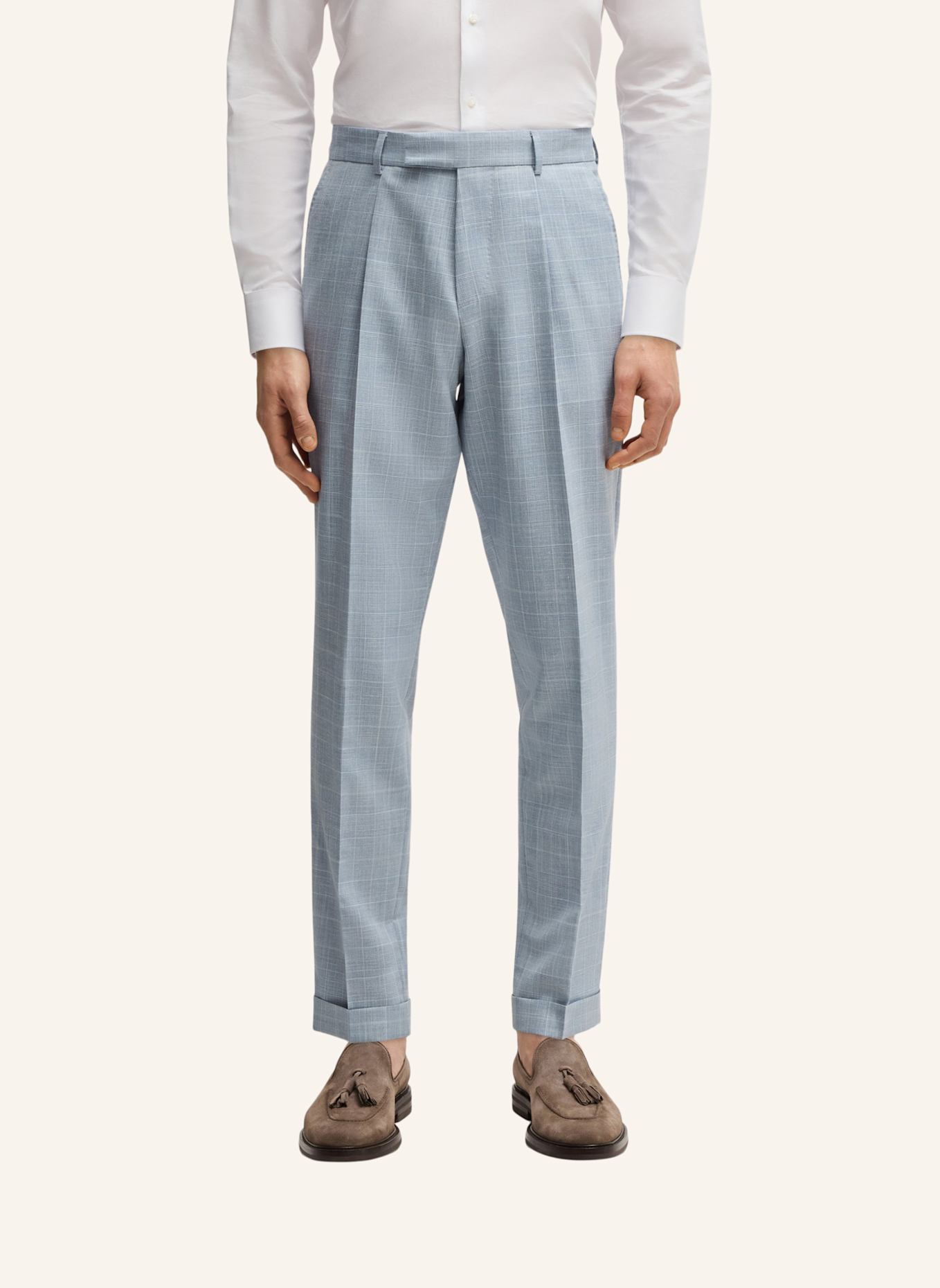 BOSS Business Anzug L-HESTON-2PCS-PK-251 Slim Fit: HELLBLAU