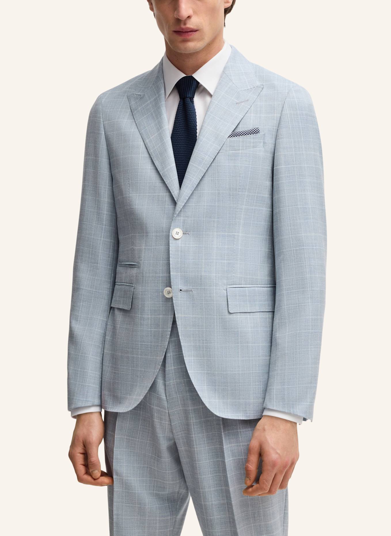 BOSS Business Anzug L-HESTON-2PCS-PK-251 Slim Fit: HELLBLAU
