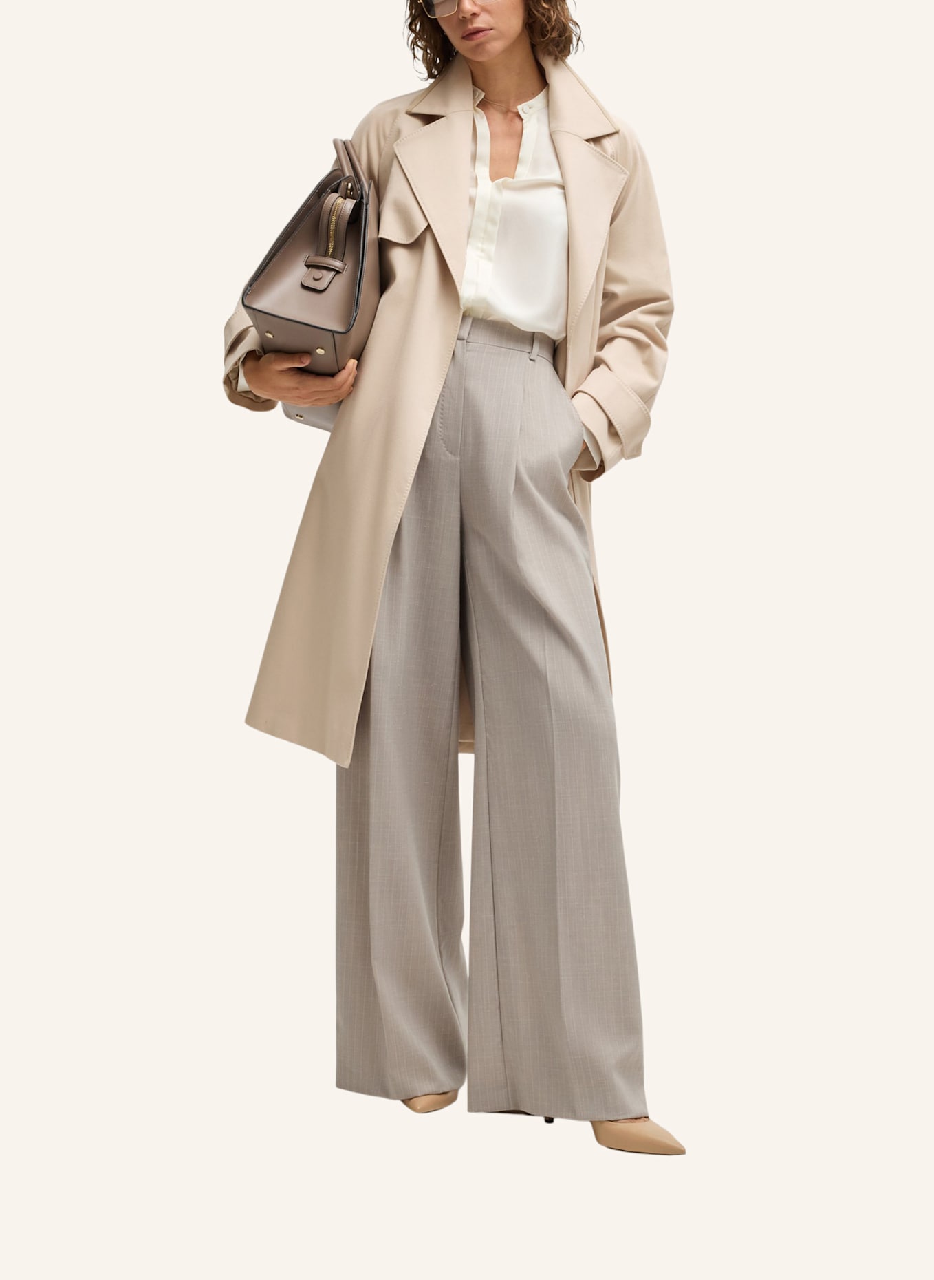 BOSS Klassischer Mantel CALADAMA3 Relaxed Fit: BRAUN