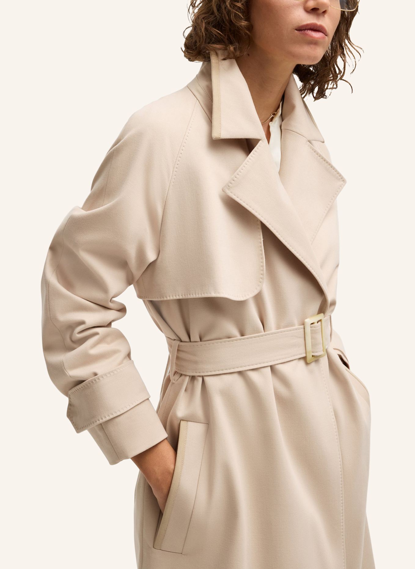 BOSS Klassischer Mantel CALADAMA3 Relaxed Fit: BRAUN