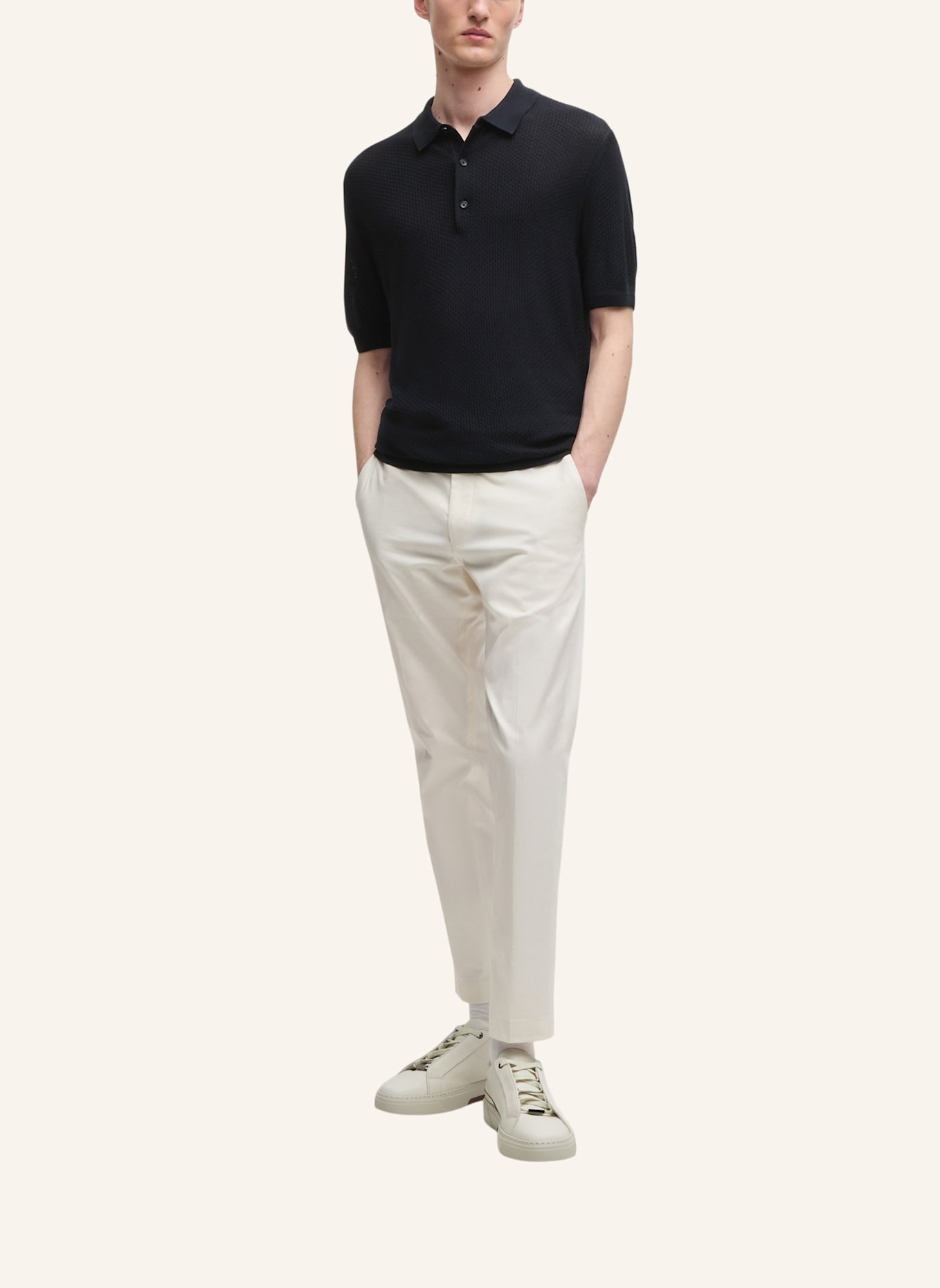 BOSS Pullover L-JEFFREY Regular Fit: DUNKELBLAU