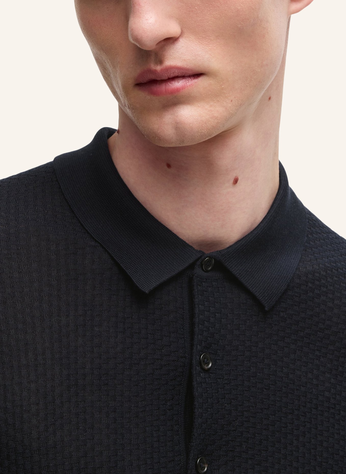 BOSS Pullover L-JEFFREY Regular Fit: DUNKELBLAU