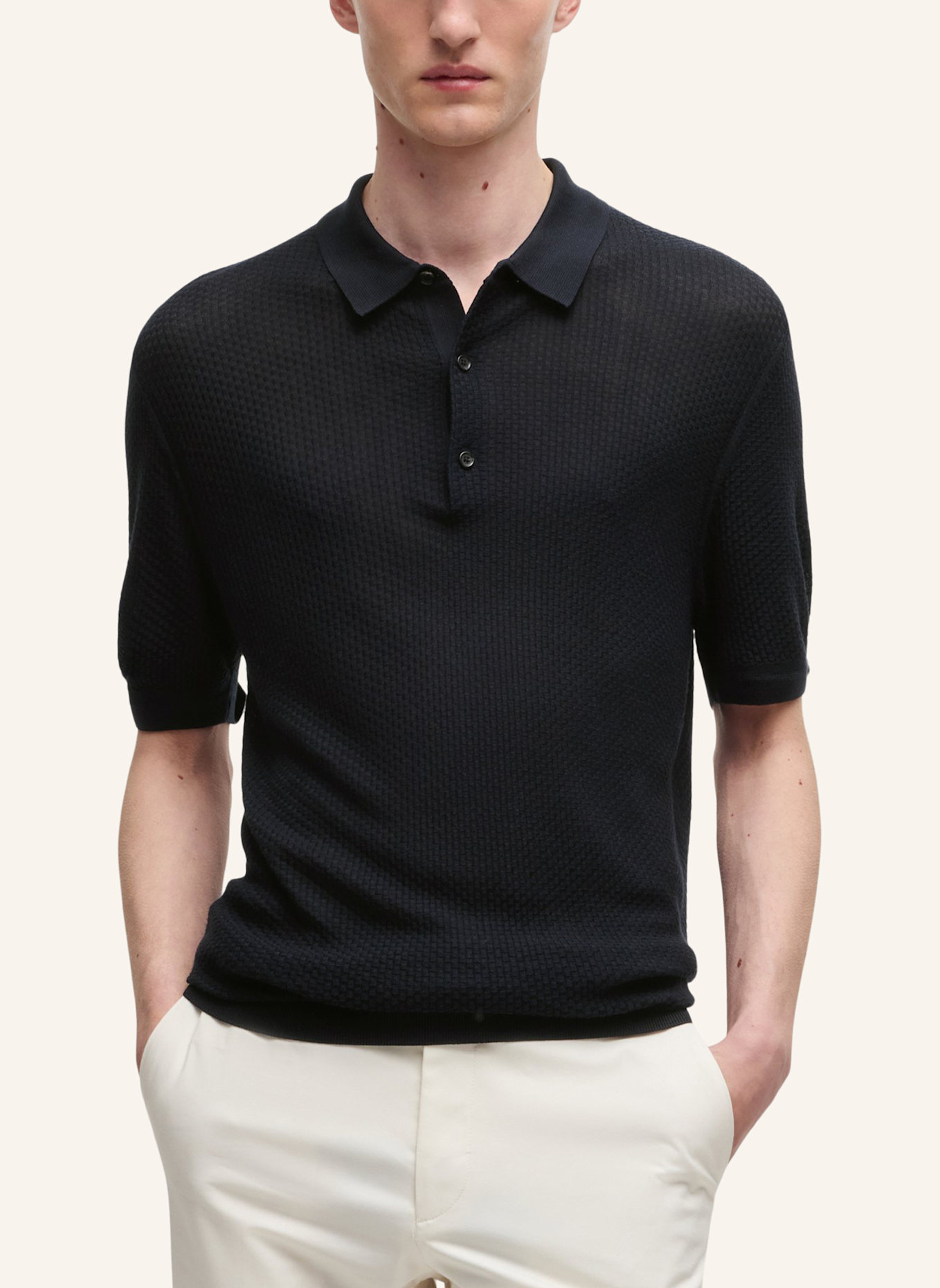 BOSS Pullover L-JEFFREY Regular Fit: DUNKELBLAU