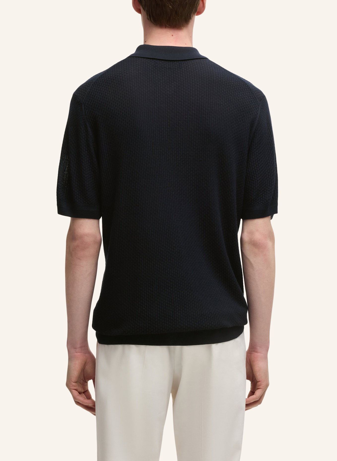 BOSS Pullover L-JEFFREY Regular Fit: DUNKELBLAU