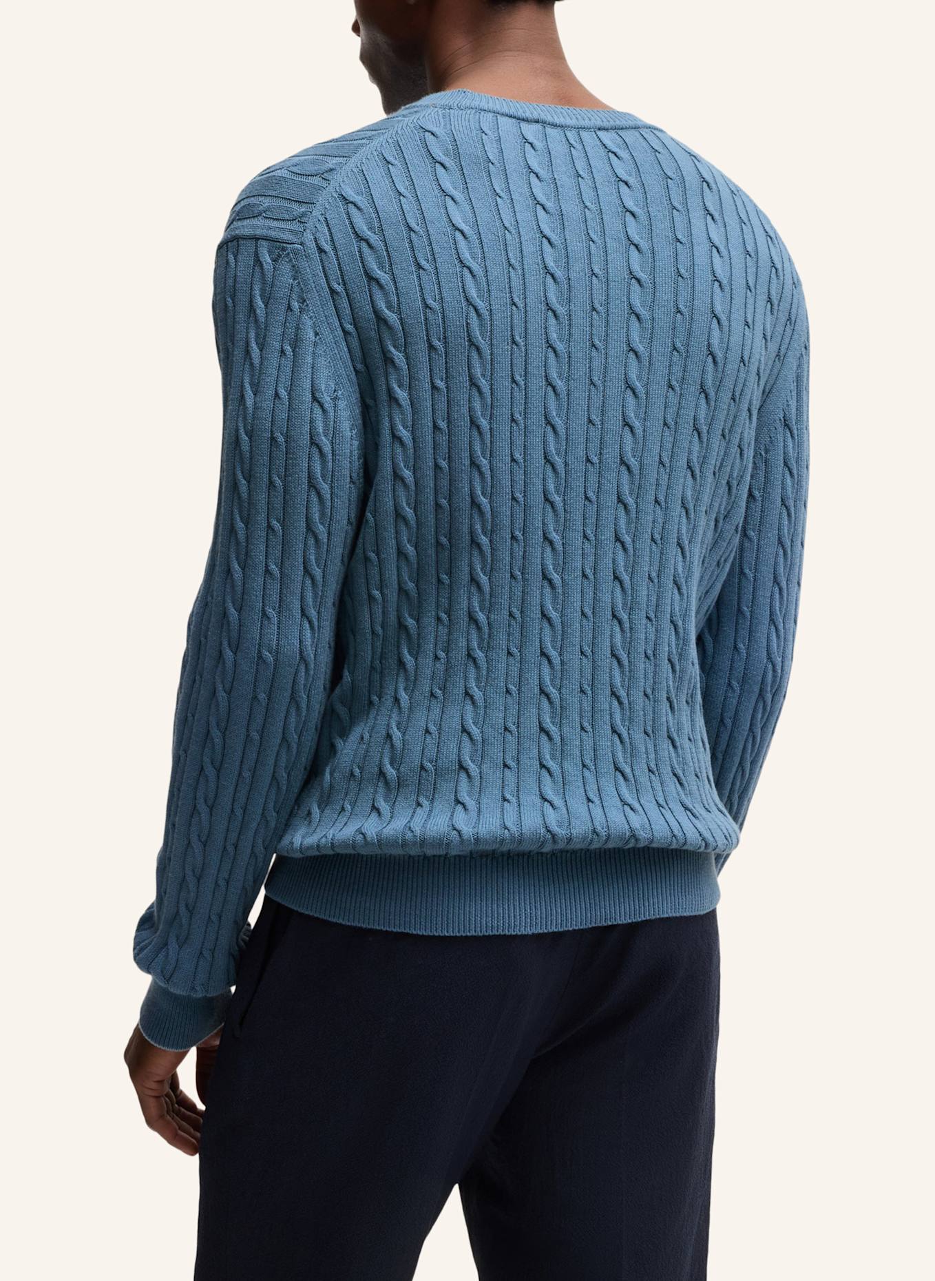 BOSS Pullover L-JULIO Relaxed Fit: BLAU