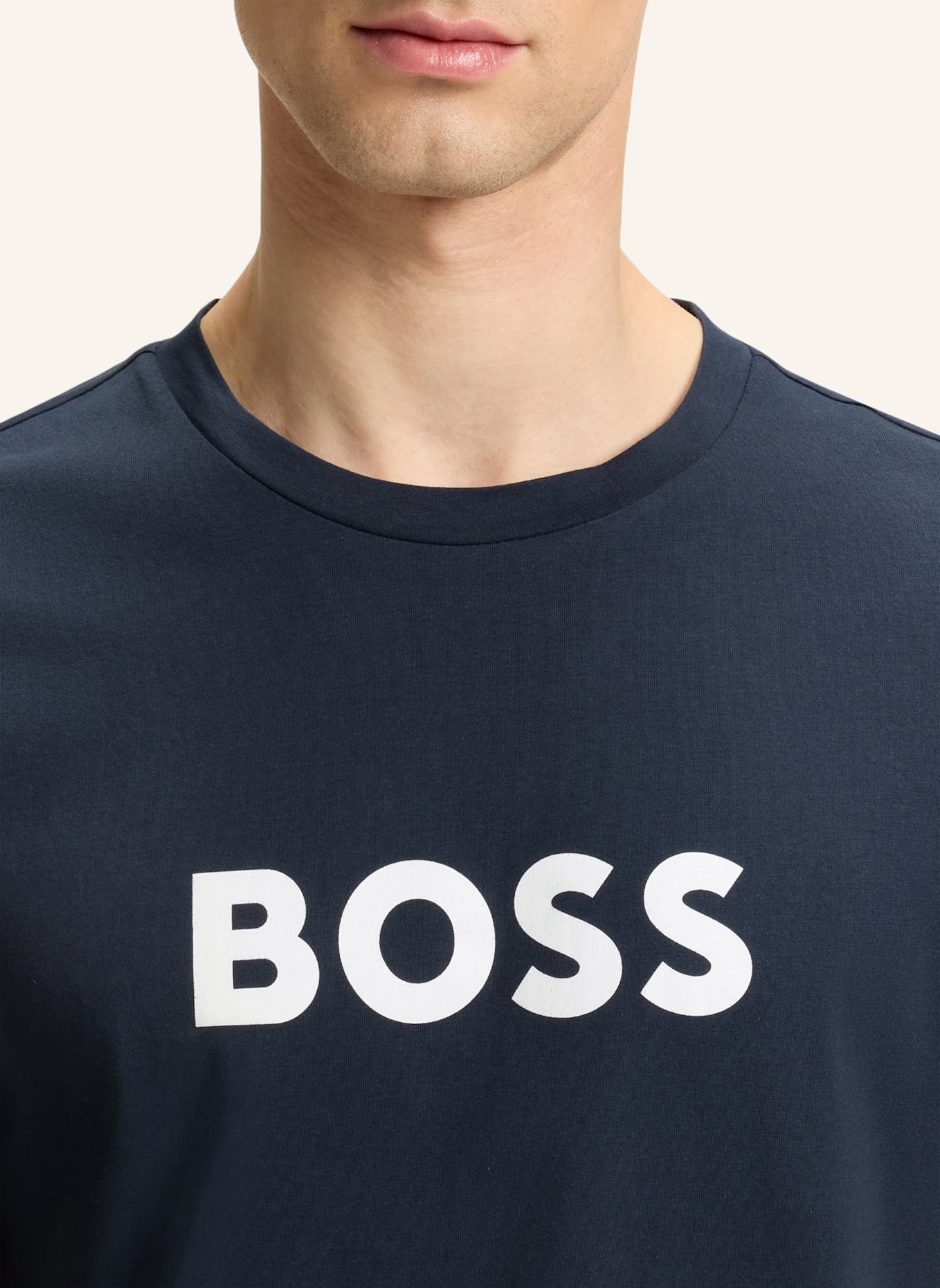 BOSS Beach Tops T-SHIRT RN Regular Fit: DUNKELBLAU