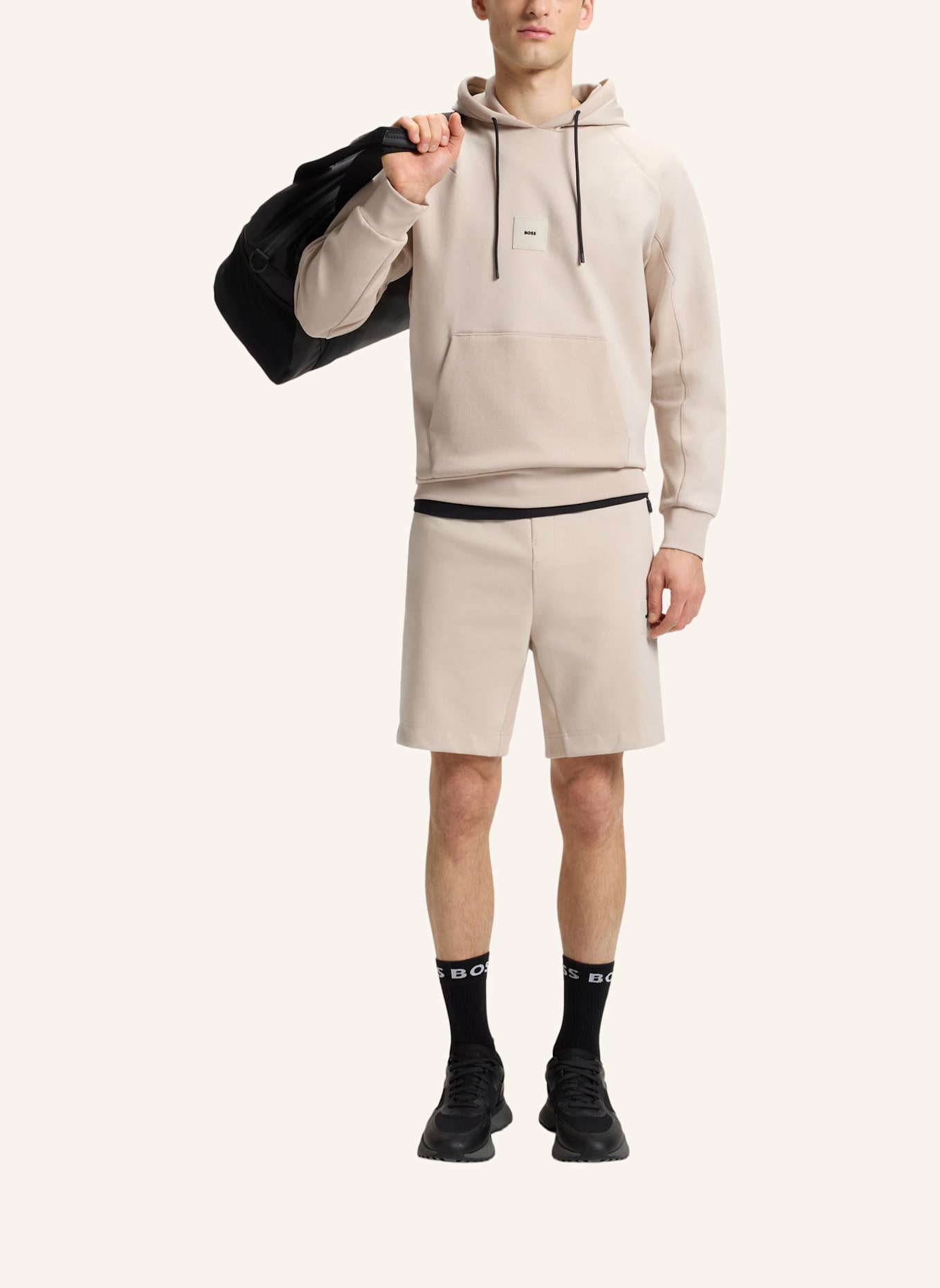 BOSS Casual Hose HEADLO RIB Regular Fit: BEIGE