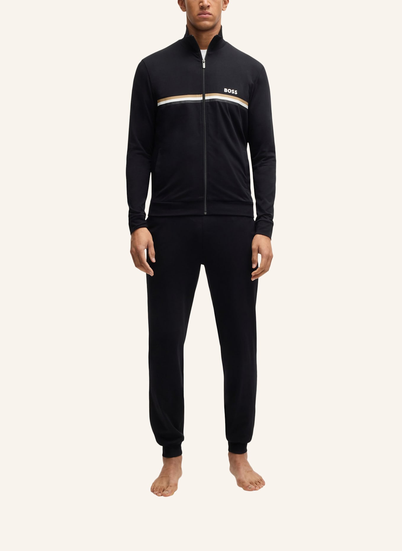 BOSS Pyjama-Set LONG SET 1 Regular Fit: SCHWARZ