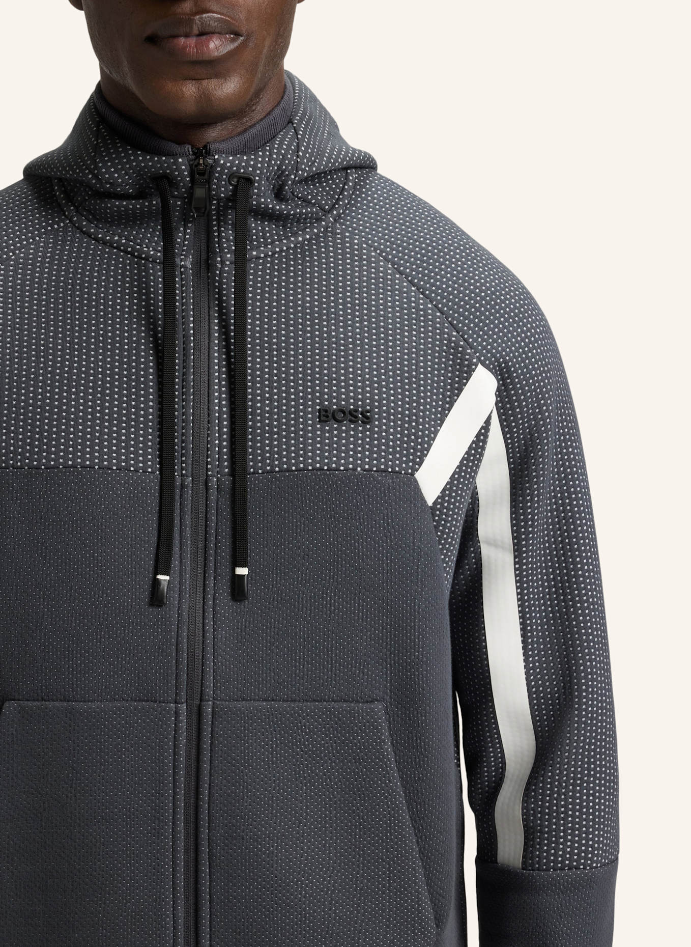 BOSS Sweatshirt FZ HOODIE TL Regular Fit: DUNKELGRAU