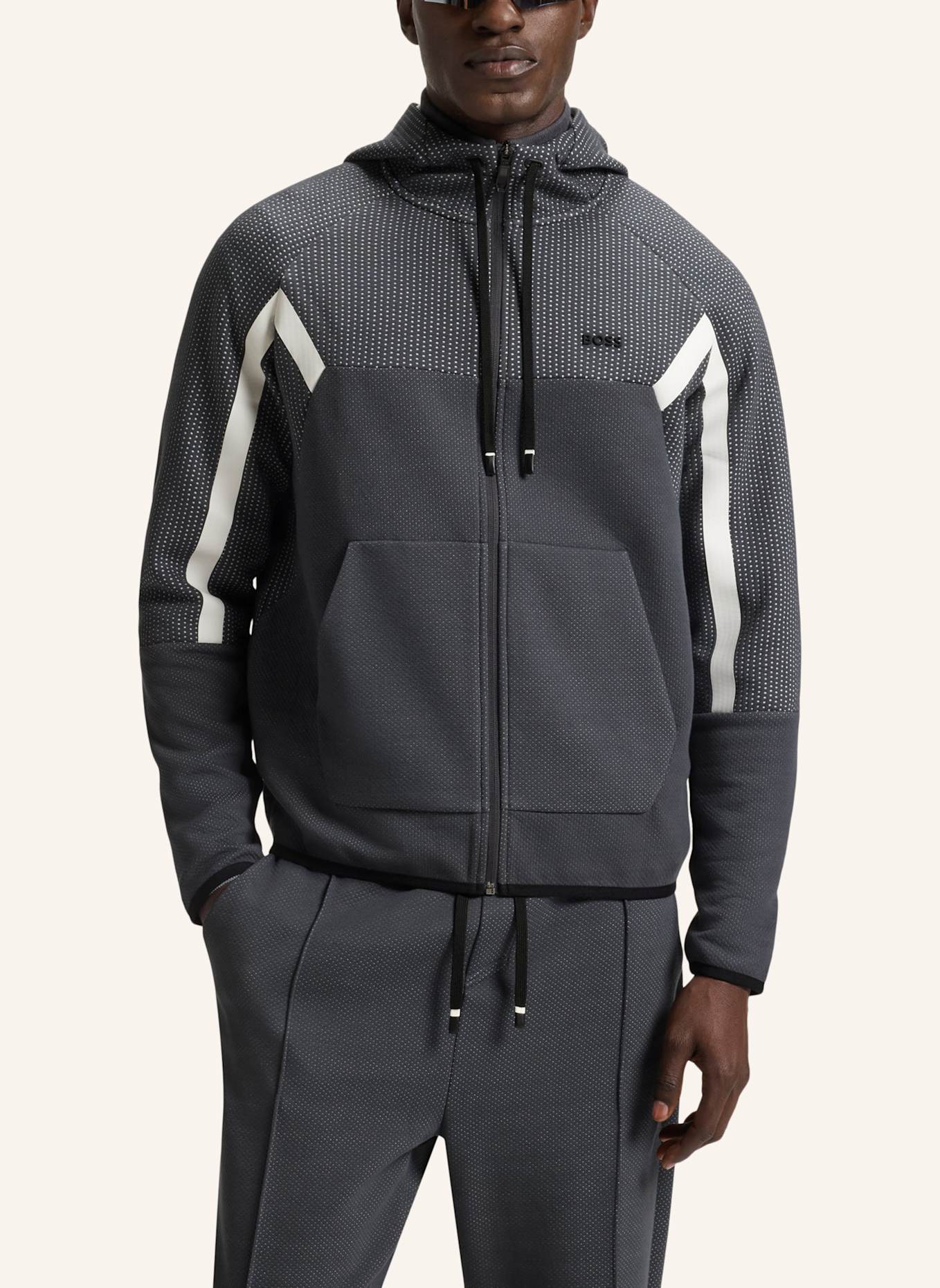 BOSS Sweatshirt FZ HOODIE TL Regular Fit: DUNKELGRAU