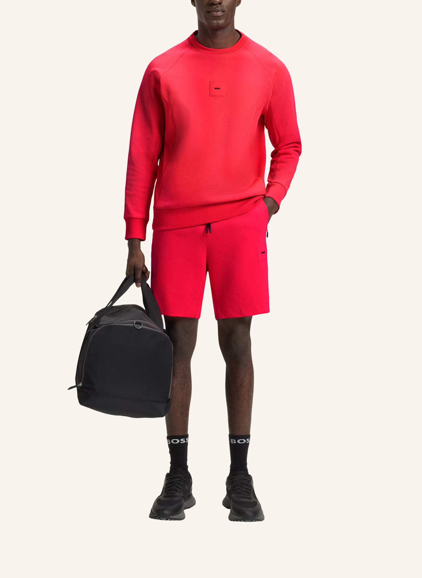BOSS Casual Hose HEADLO RIB Regular Fit: ROT