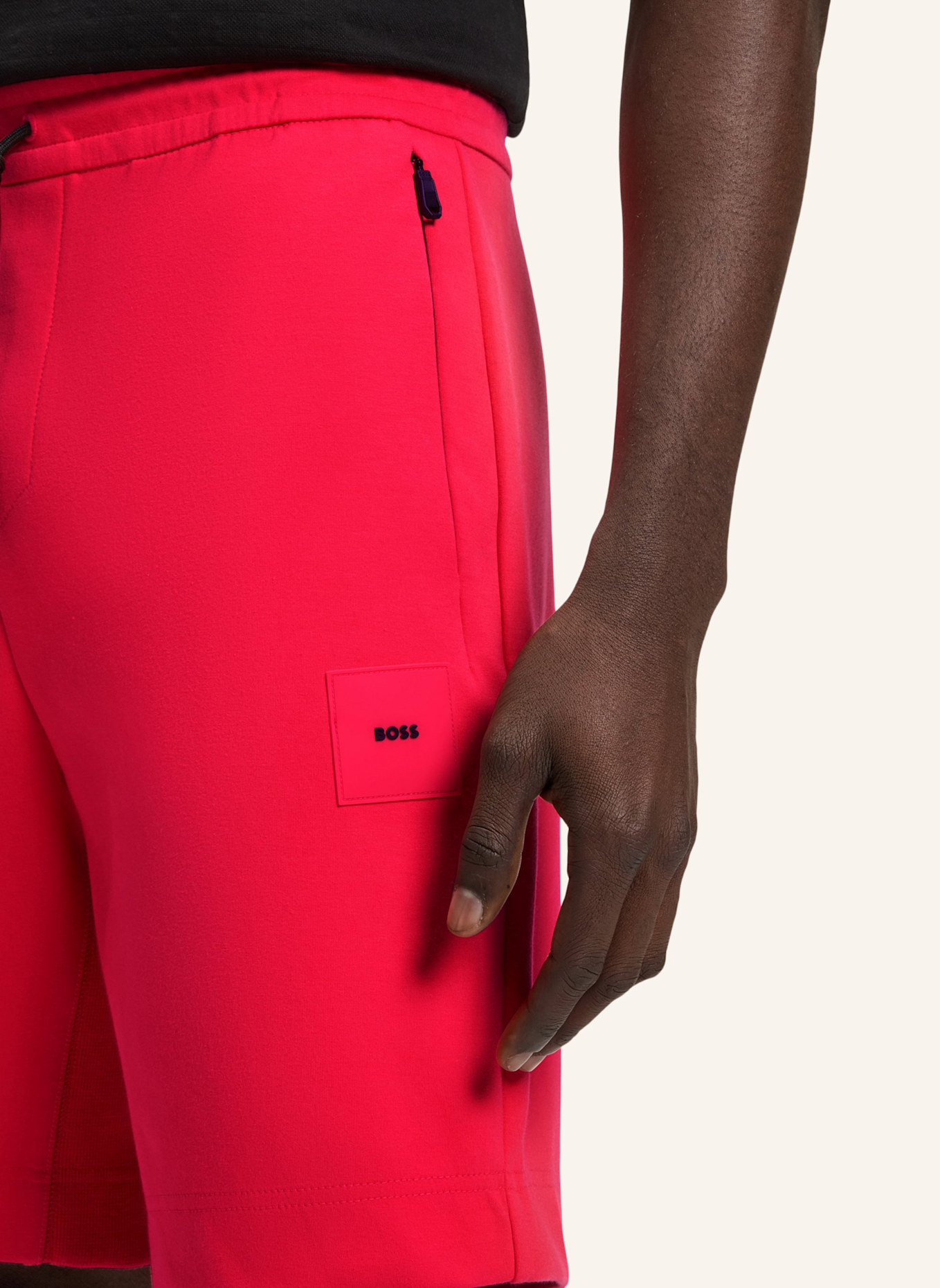BOSS Casual Hose HEADLO RIB Regular Fit: ROT