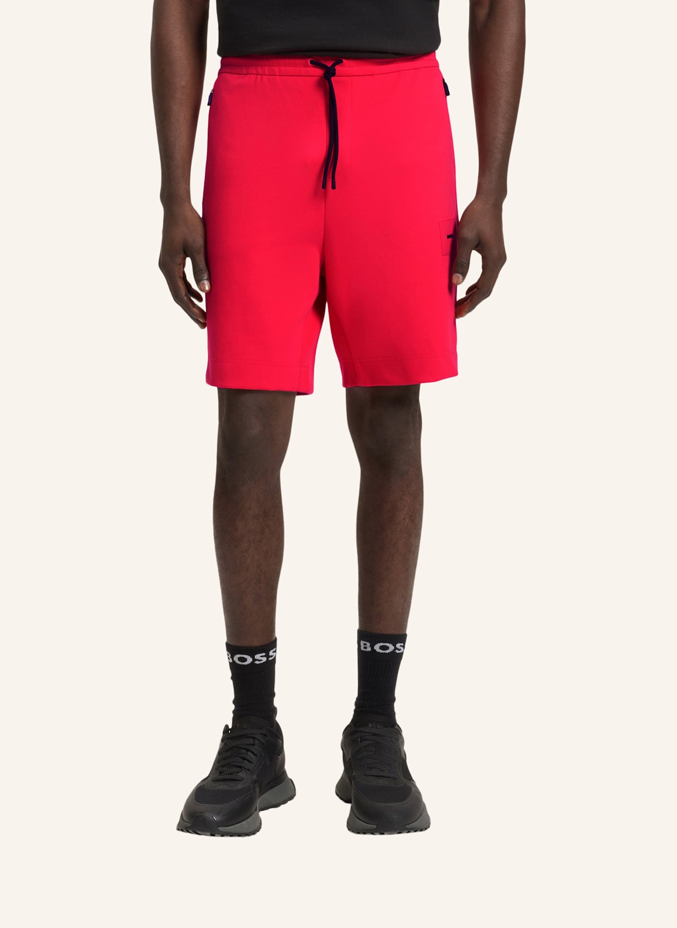 BOSS Casual Hose HEADLO RIB Regular Fit: ROT